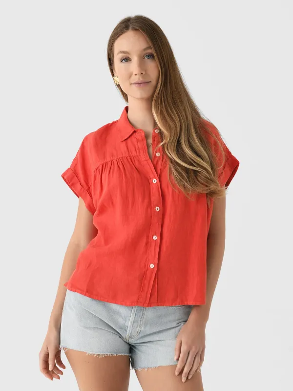 Velvet Women's Aria Linen Top sold by Saint Bernard
