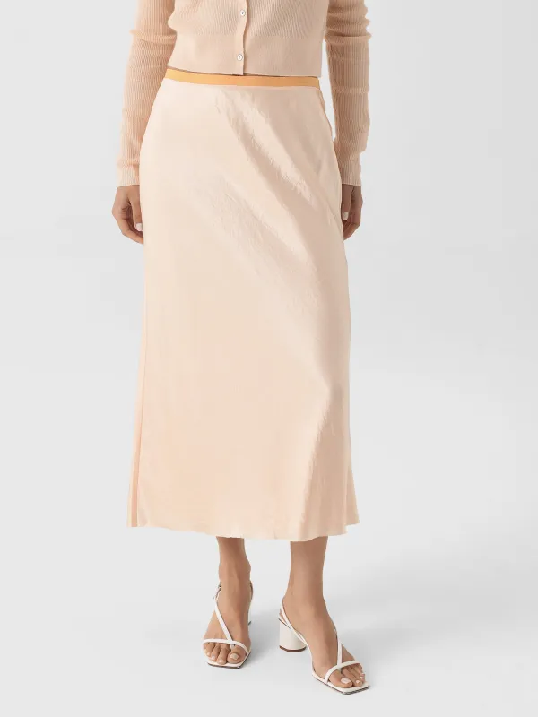 Vince Women's Contrast-Waistband Satin Bias Skirt sold by Saint Bernard