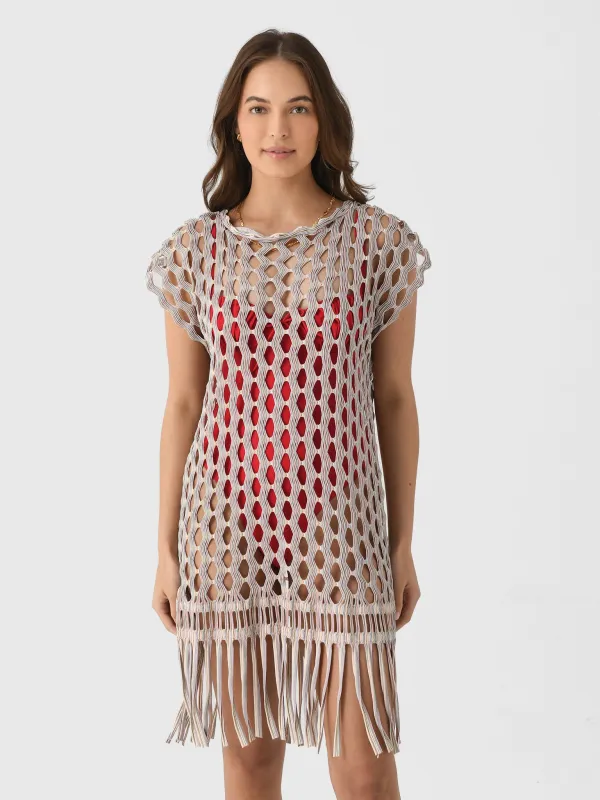 Boteh Women's Riva Macrame Jacquard Tunic made by BOTEH