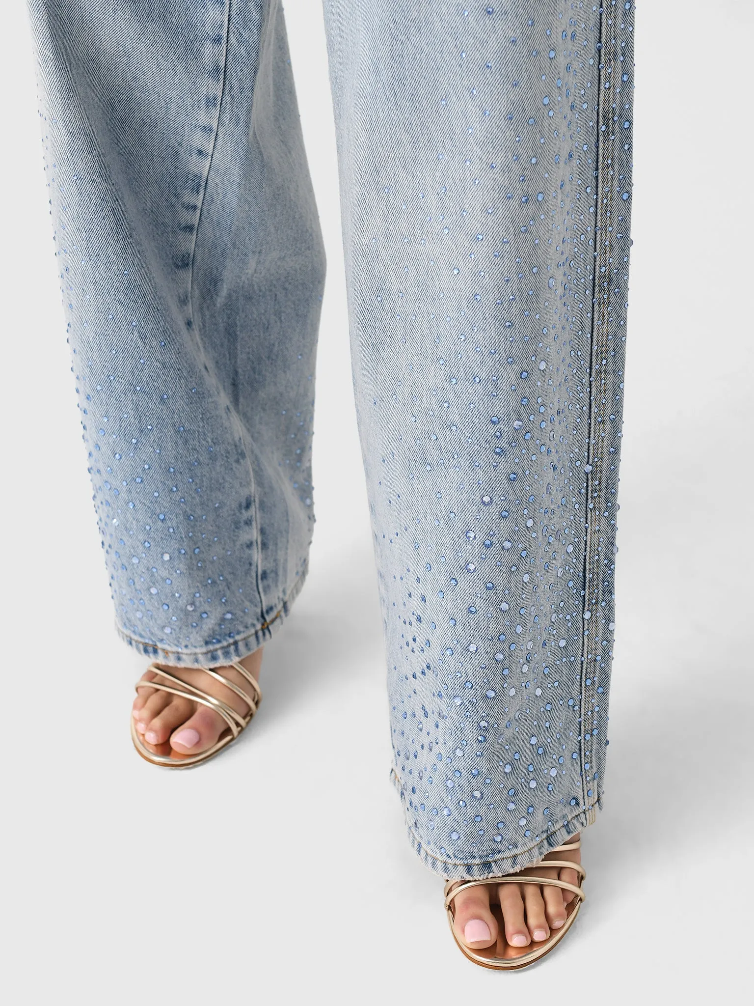 Essentiel Antwerp Women's Hit Rhinestone Wide-Leg Jean sold by Saint Bernard product image thumbnail 5