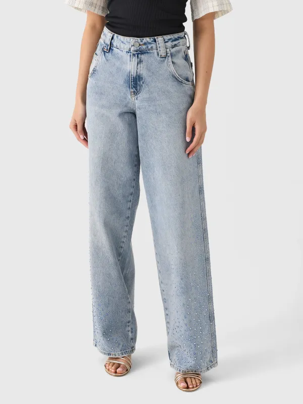 Essentiel Antwerp Women's Hit Rhinestone Wide-Leg Jean made by Essentiel Antwerp