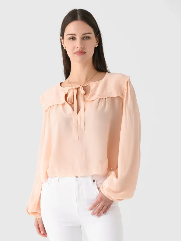 Ciao Lucia Women's Jona Embroidered Top sold by Saint Bernard