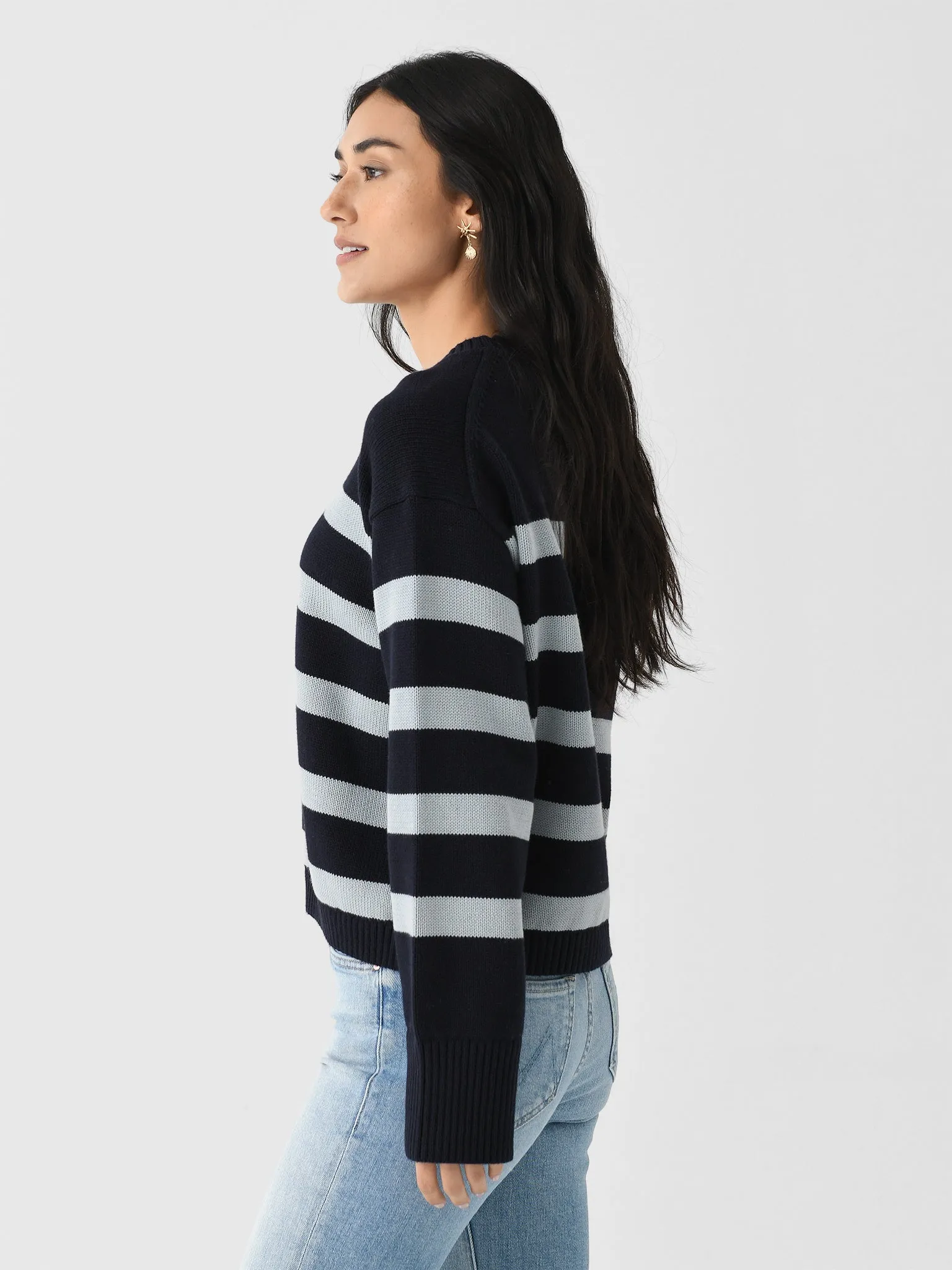 White + Warren Women's Organic Cotton Easy Crewneck sold by Saint Bernard product image thumbnail 3