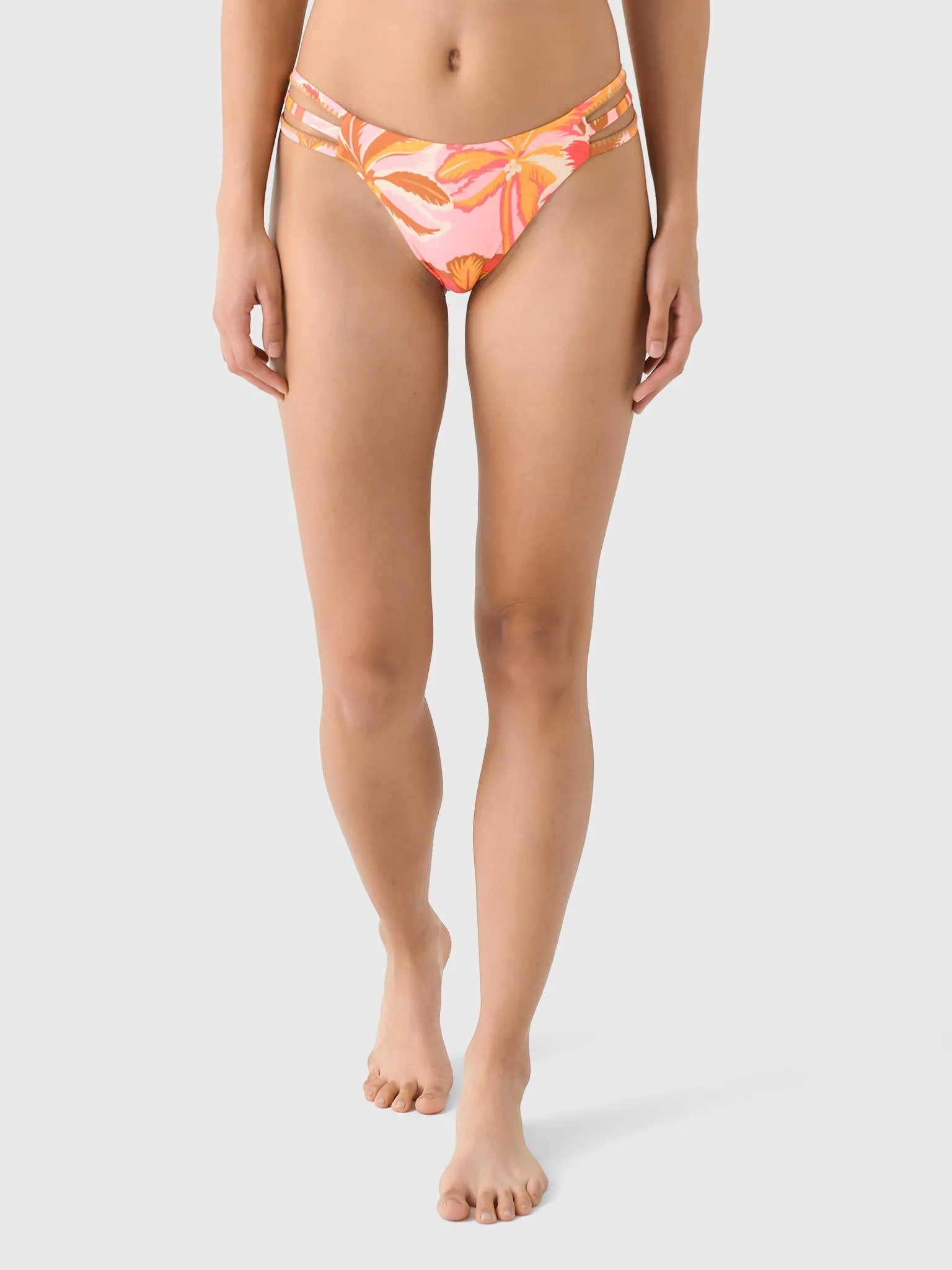 Maaji Women's Pink Palms Squinny Bikini Bottom sold by Saint Bernard