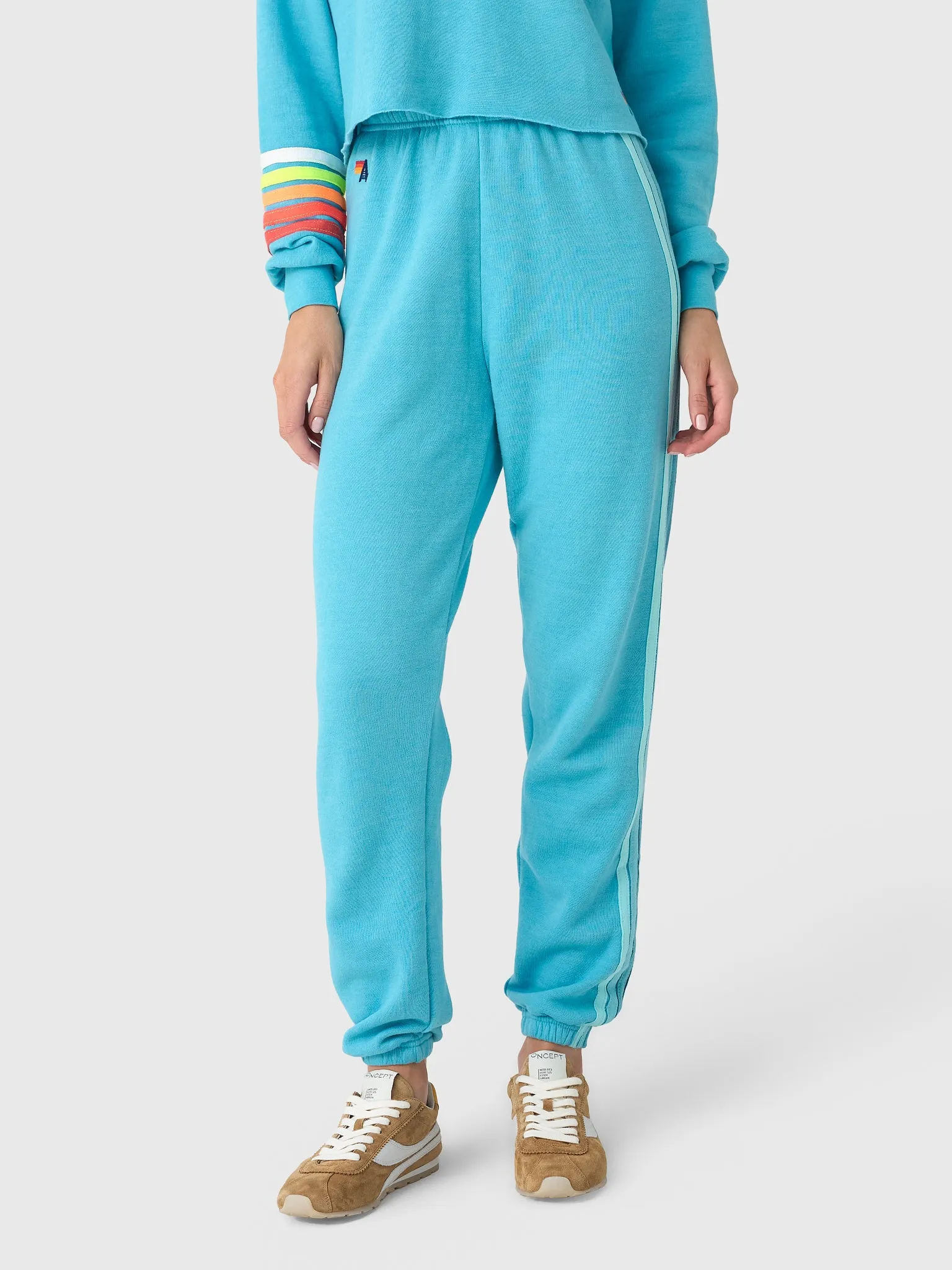 Aviator Nation Women's 5 Stripe Sweatpant sold by Saint Bernard