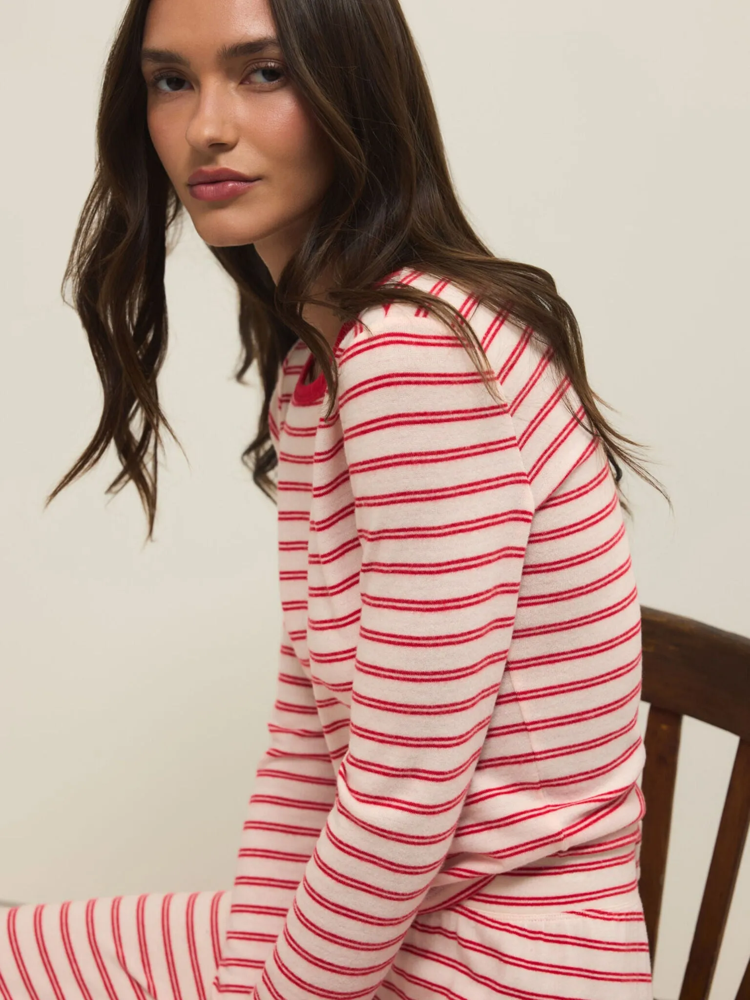 Z Supply Women's Night In Stripes Long Sleeve Top sold by Saint Bernard product image thumbnail 2