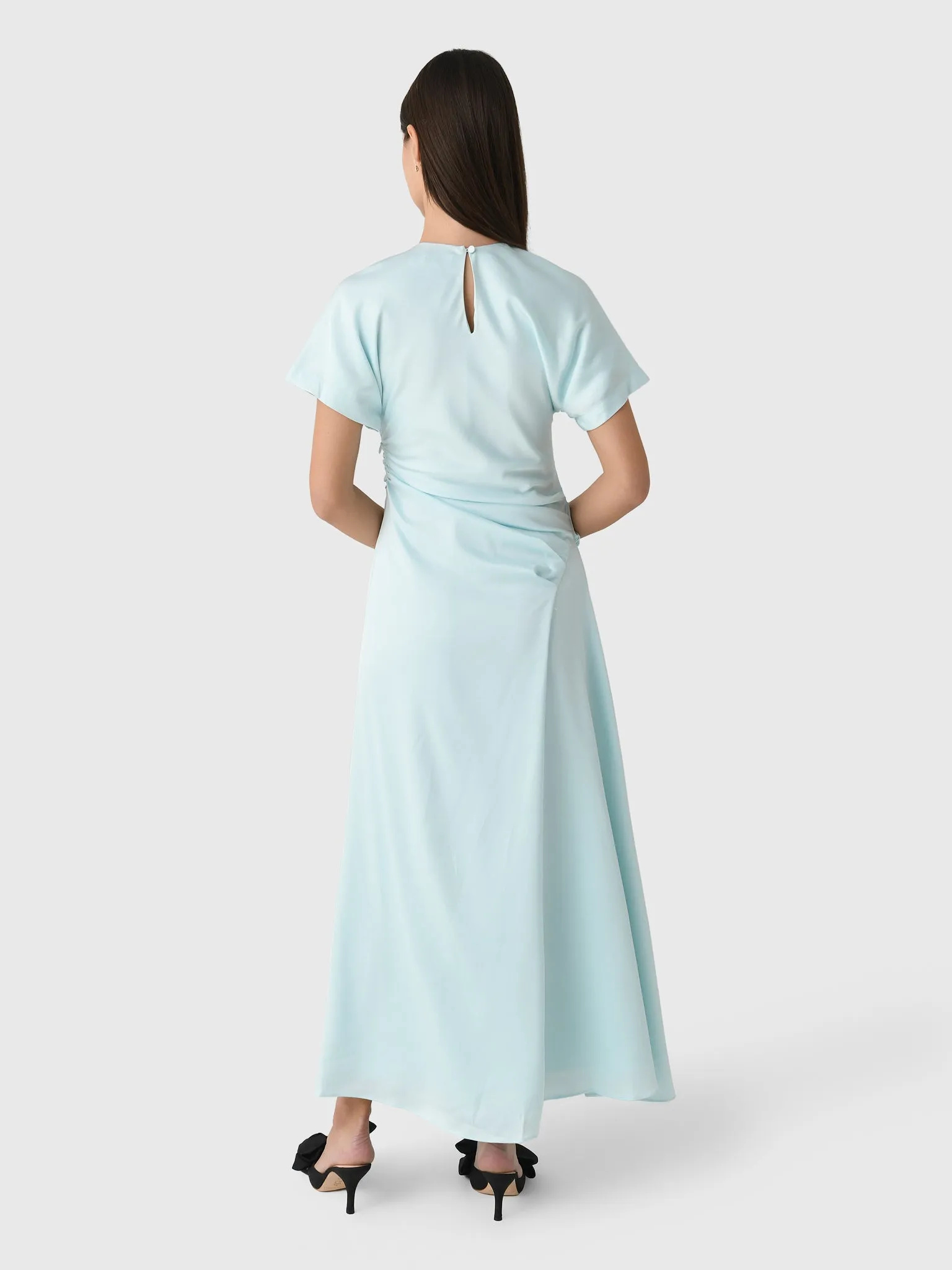 Simkhai Women's Marabella Draped Satin Midi Dress sold by Saint Bernard product image thumbnail 3