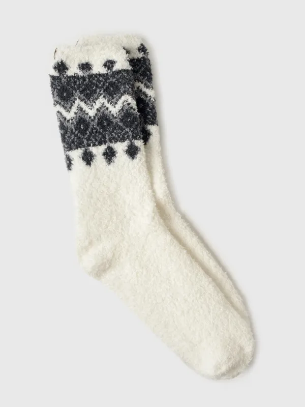 Barefoot Dreams Women's CozyChic Fair Isle Socks made by Barefoot Dreams