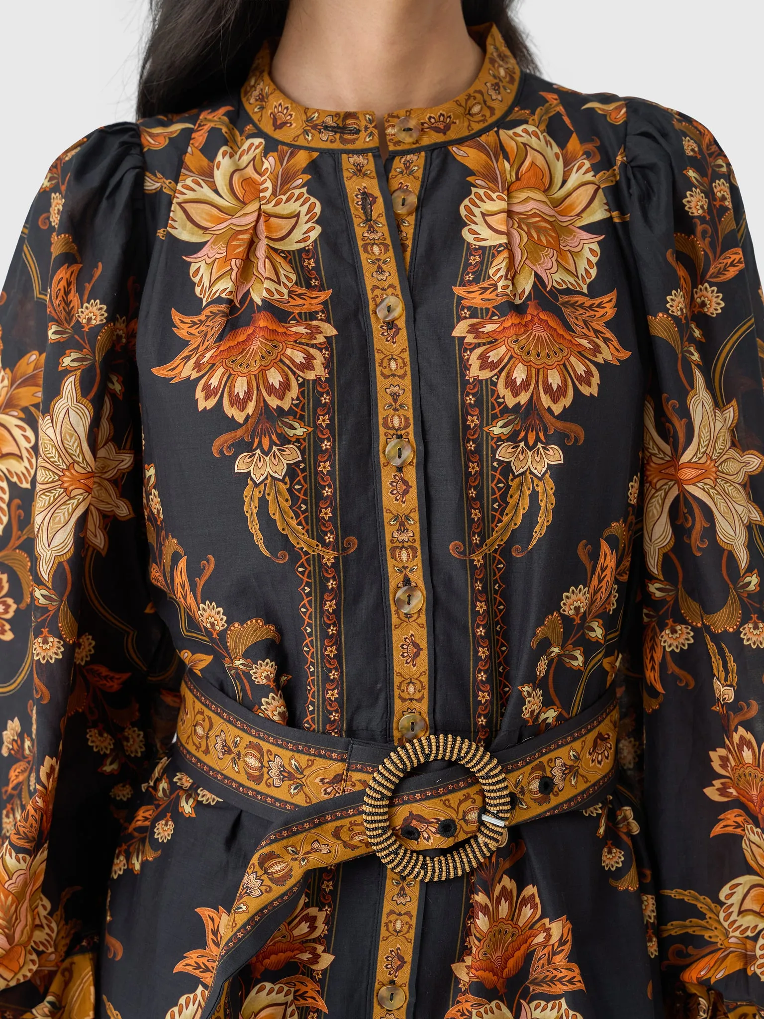 Farm Rio Women's Majestic Garden Long Sleeve Mini Dress sold by Saint Bernard product image thumbnail 5