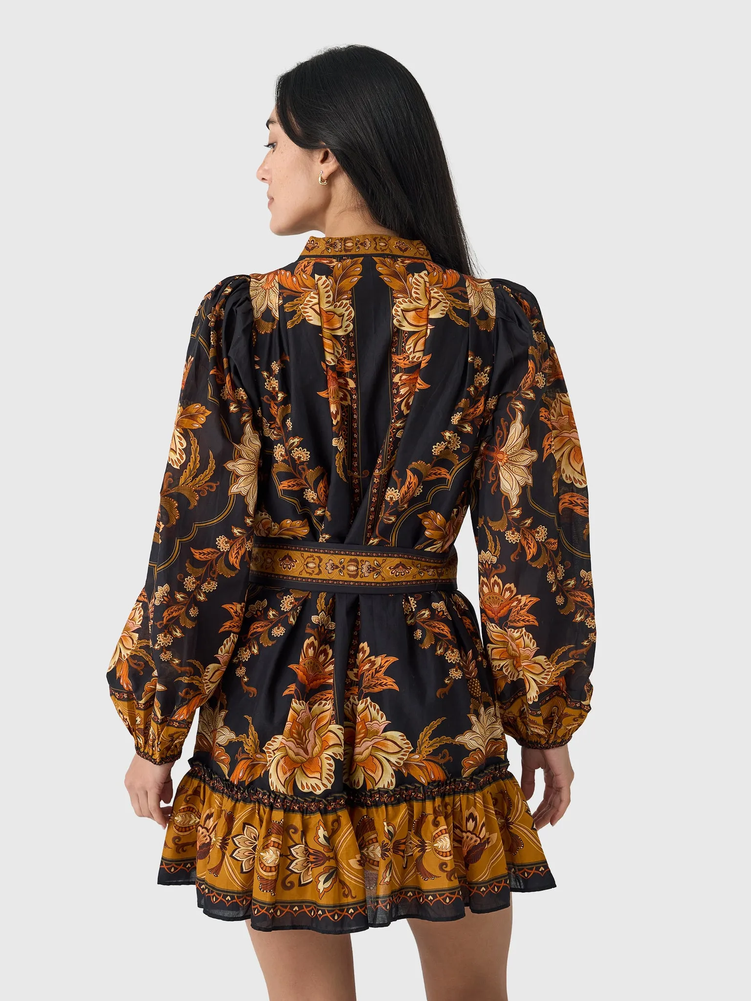 Farm Rio Women's Majestic Garden Long Sleeve Mini Dress sold by Saint Bernard product image thumbnail 4