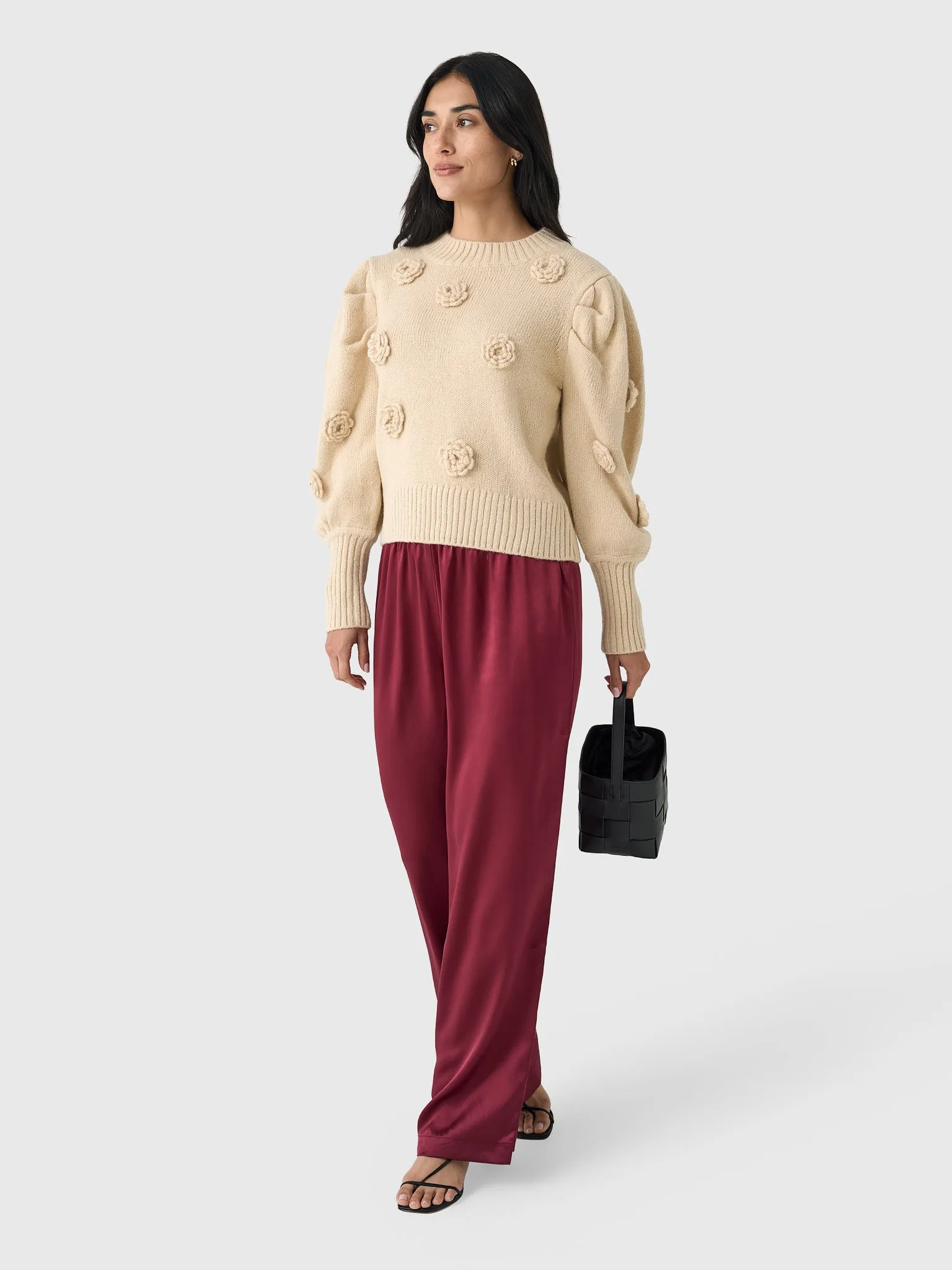 Farm Rio Women's Crochet Flower Knit Sweater sold by Saint Bernard product image thumbnail 2