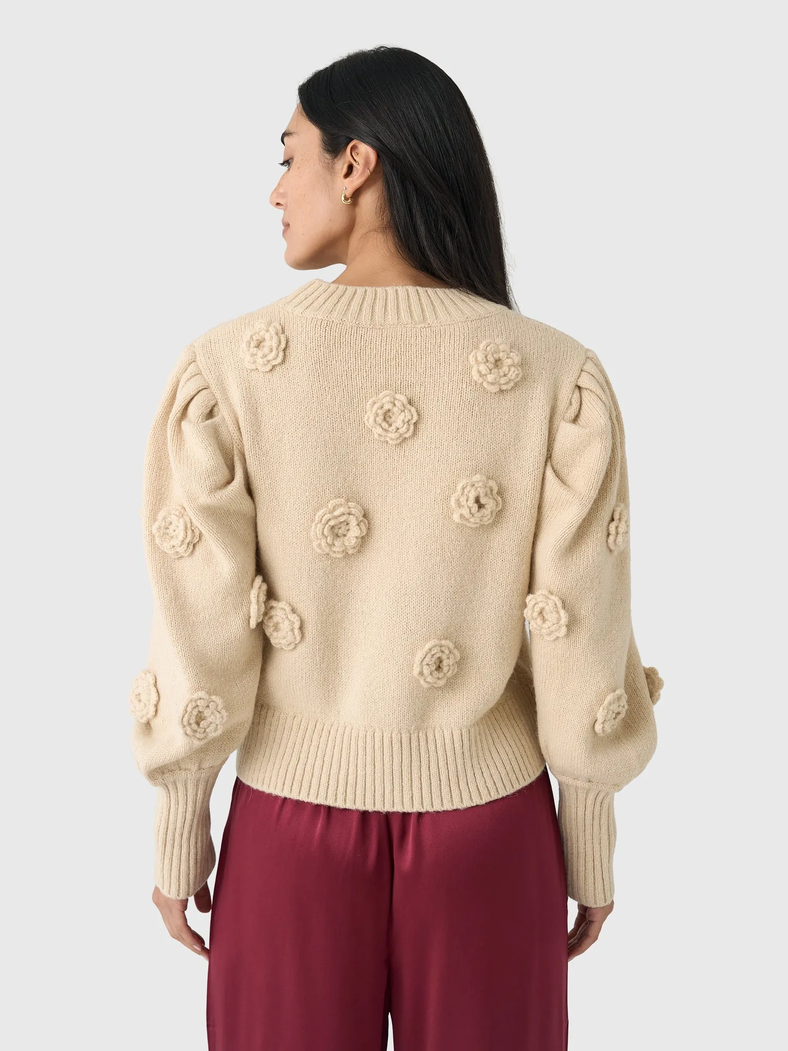 Farm Rio Women's Crochet Flower Knit Sweater sold by Saint Bernard product image thumbnail 4