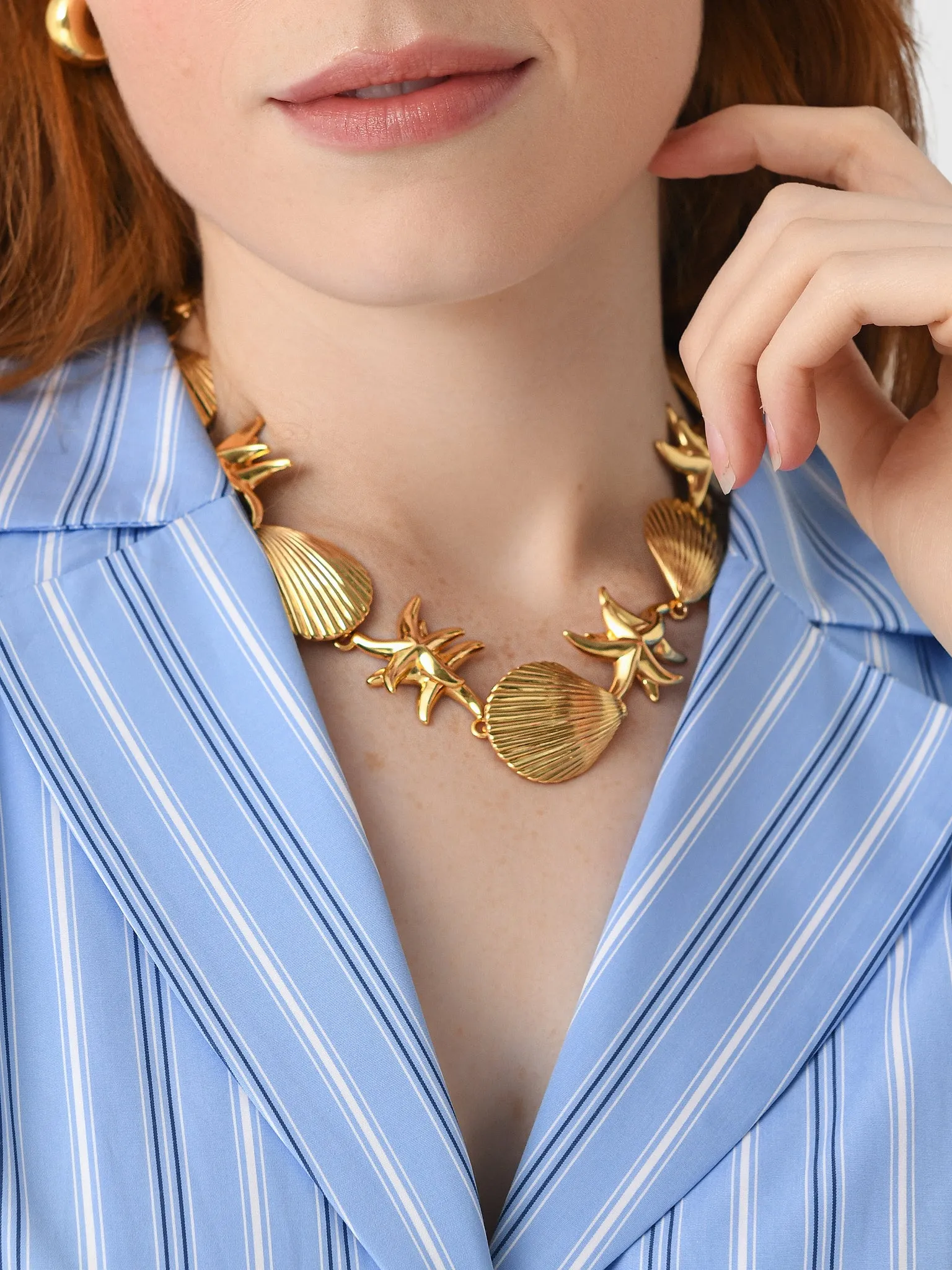 Poolside Shell & Starfish Necklace sold by Saint Bernard product image thumbnail 2