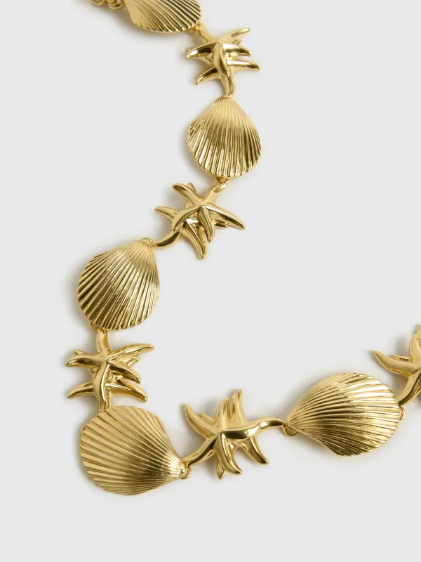 Poolside Shell & Starfish Necklace made by Poolside