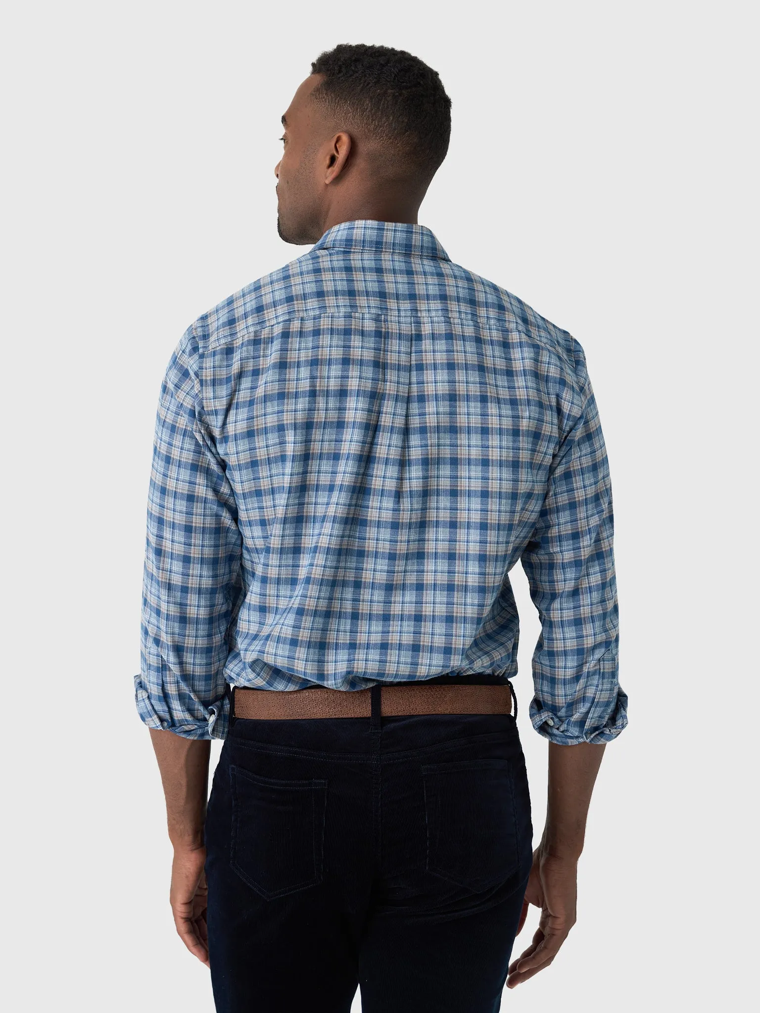 Peter Millar Crown Men's Whitecap Performance Flannel Sport Shirt sold by Saint Bernard product image thumbnail 4