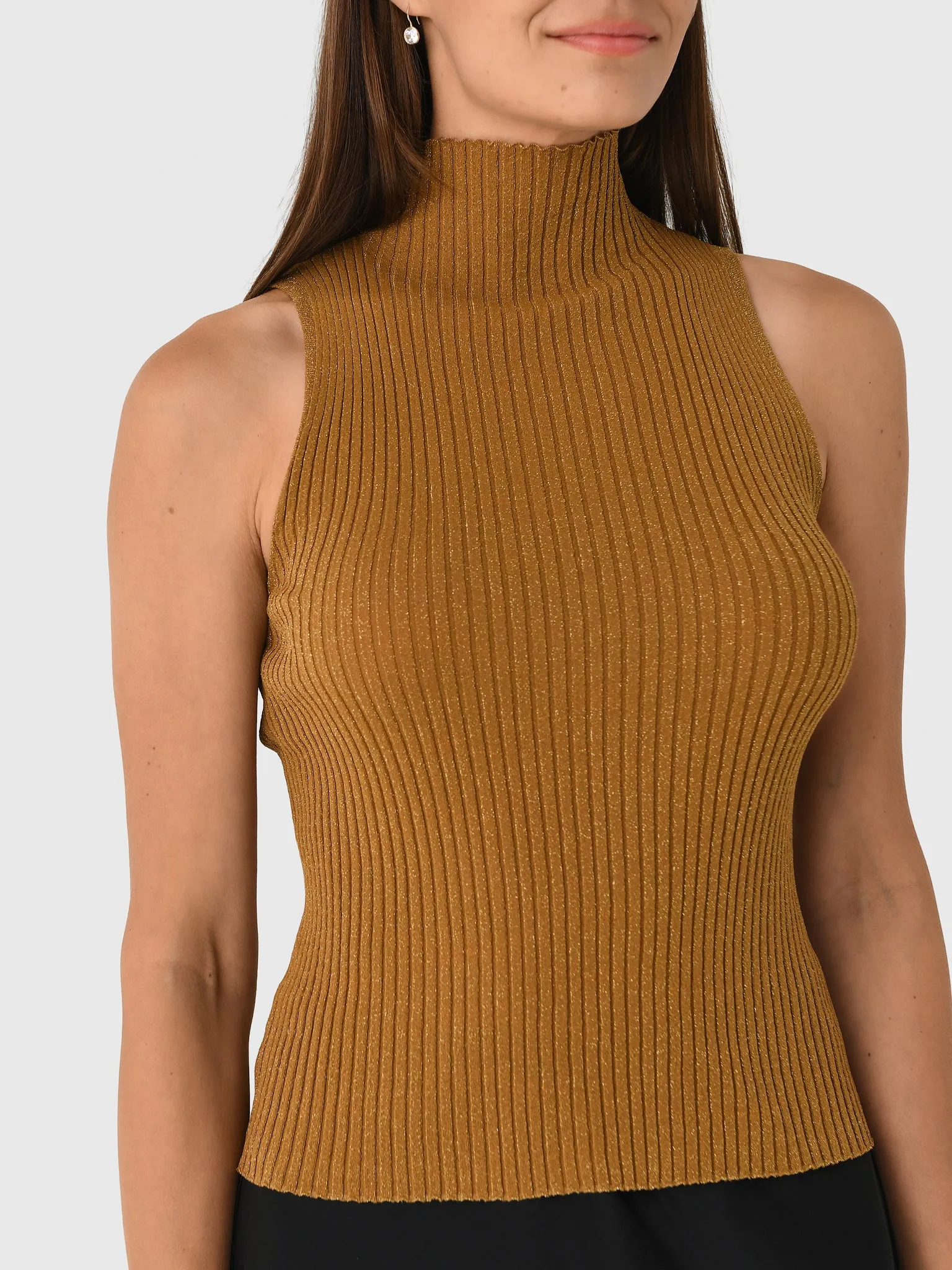 Leset Women's Blake Rib Sleeveless Turtleneck sold by Saint Bernard product image thumbnail 5