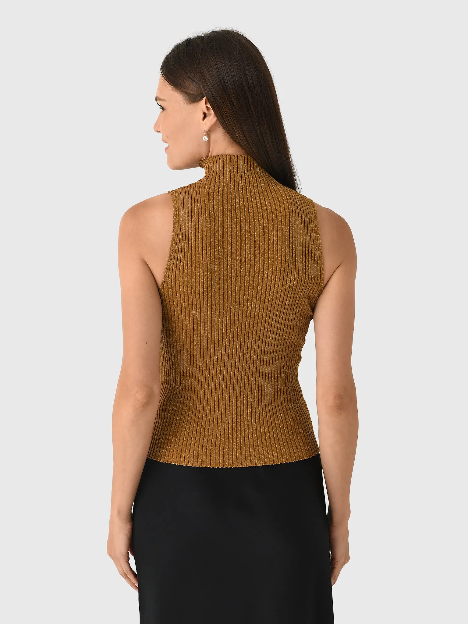 Leset Women's Blake Rib Sleeveless Turtleneck sold by Saint Bernard product image thumbnail 4