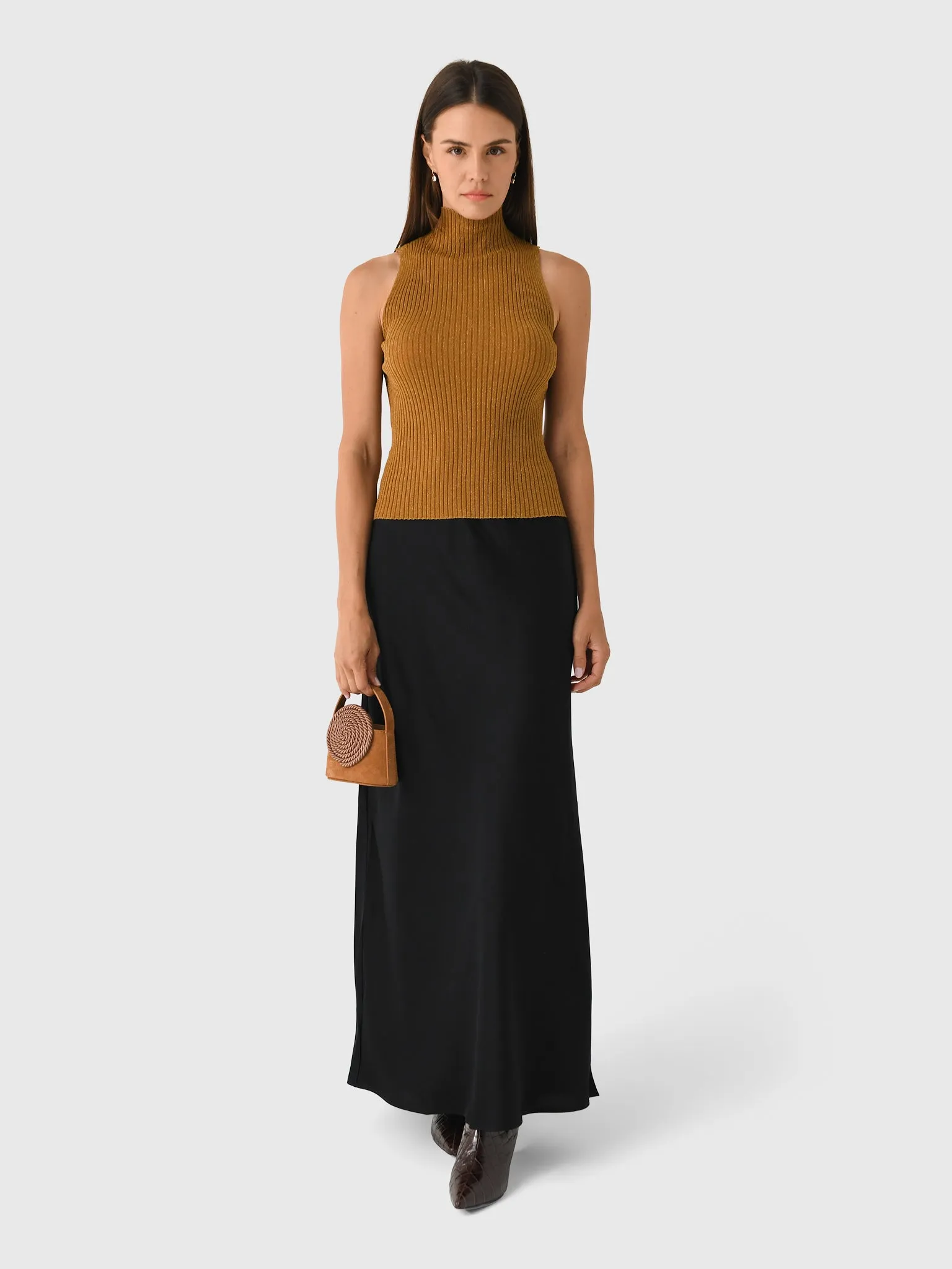 Leset Women's Blake Rib Sleeveless Turtleneck sold by Saint Bernard product image thumbnail 2