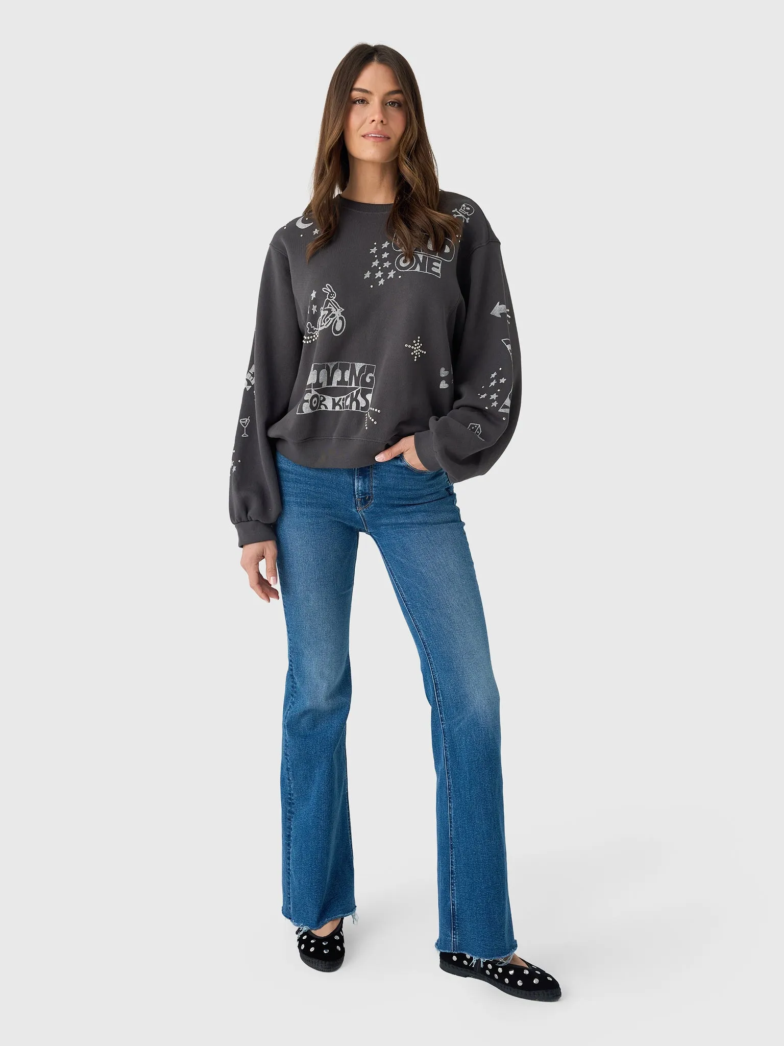 Mother Women's The Drop Square Inset Sweatshirt sold by Saint Bernard product image thumbnail 2