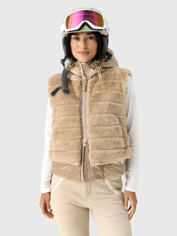 Bogner Women's Yumi Faux Fur Down Vest made by Bogner