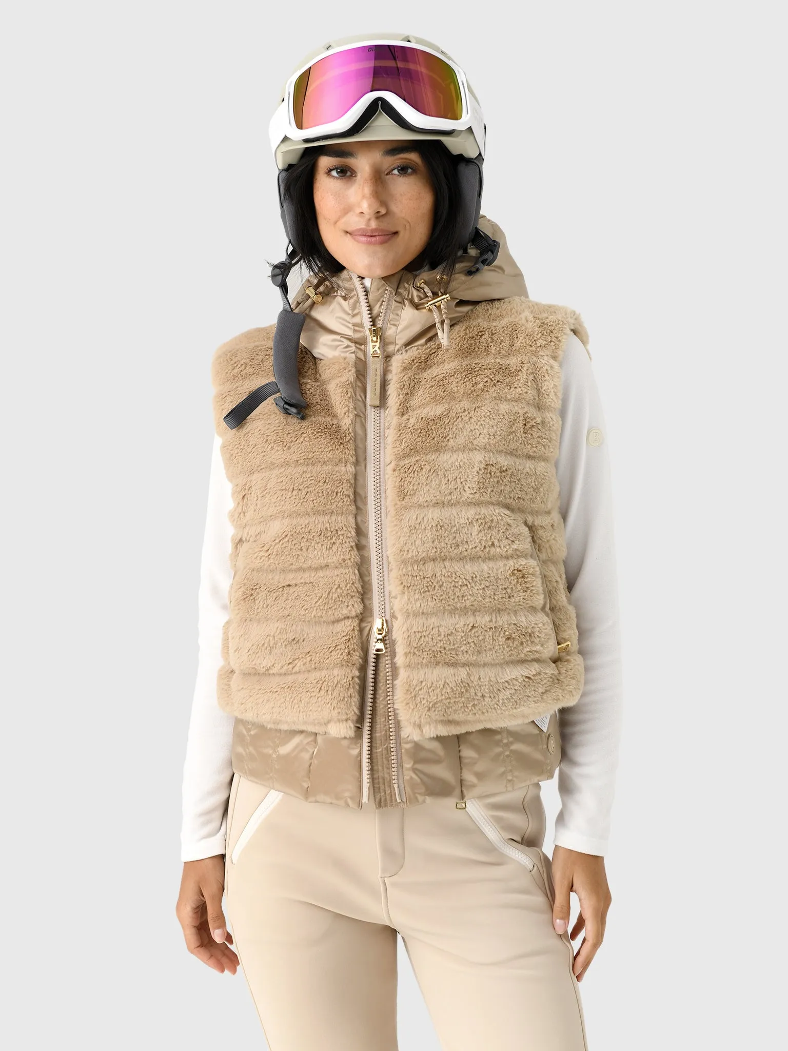 Bogner Women's Yumi Faux Fur Down Vest sold by Saint Bernard