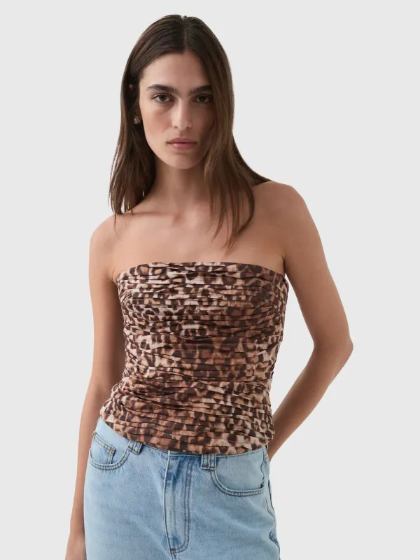 AJE Women's Sunbeam Ruched Bustier made by Aje