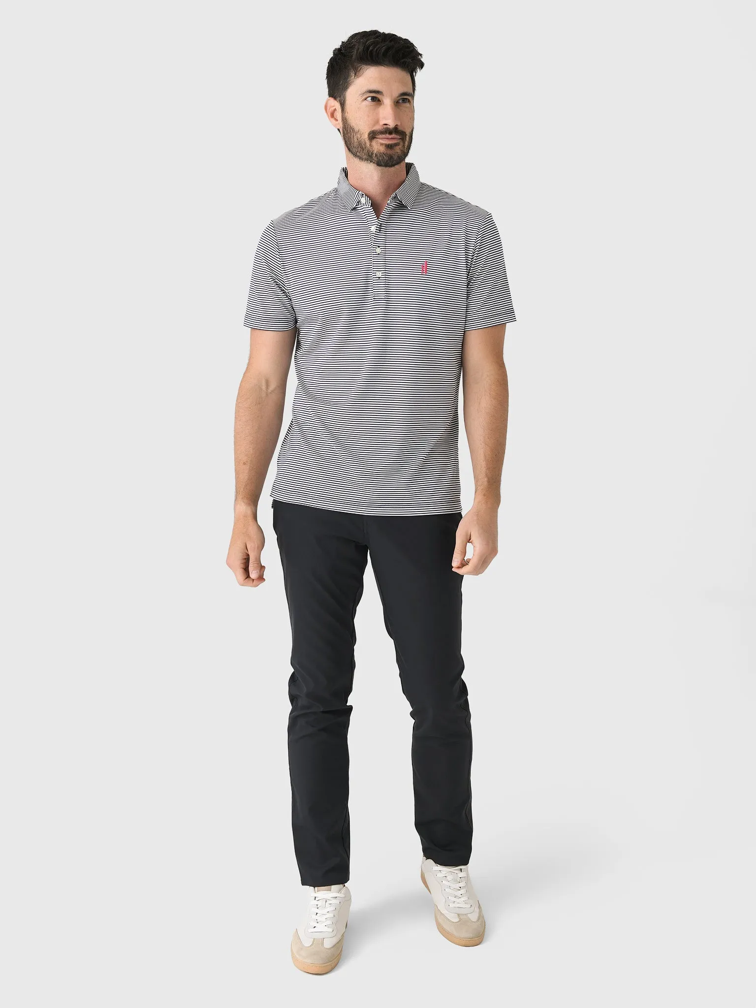 Johnnie-O Men's Dru Striped Jersey Performance Polo sold by Saint Bernard product image thumbnail 2