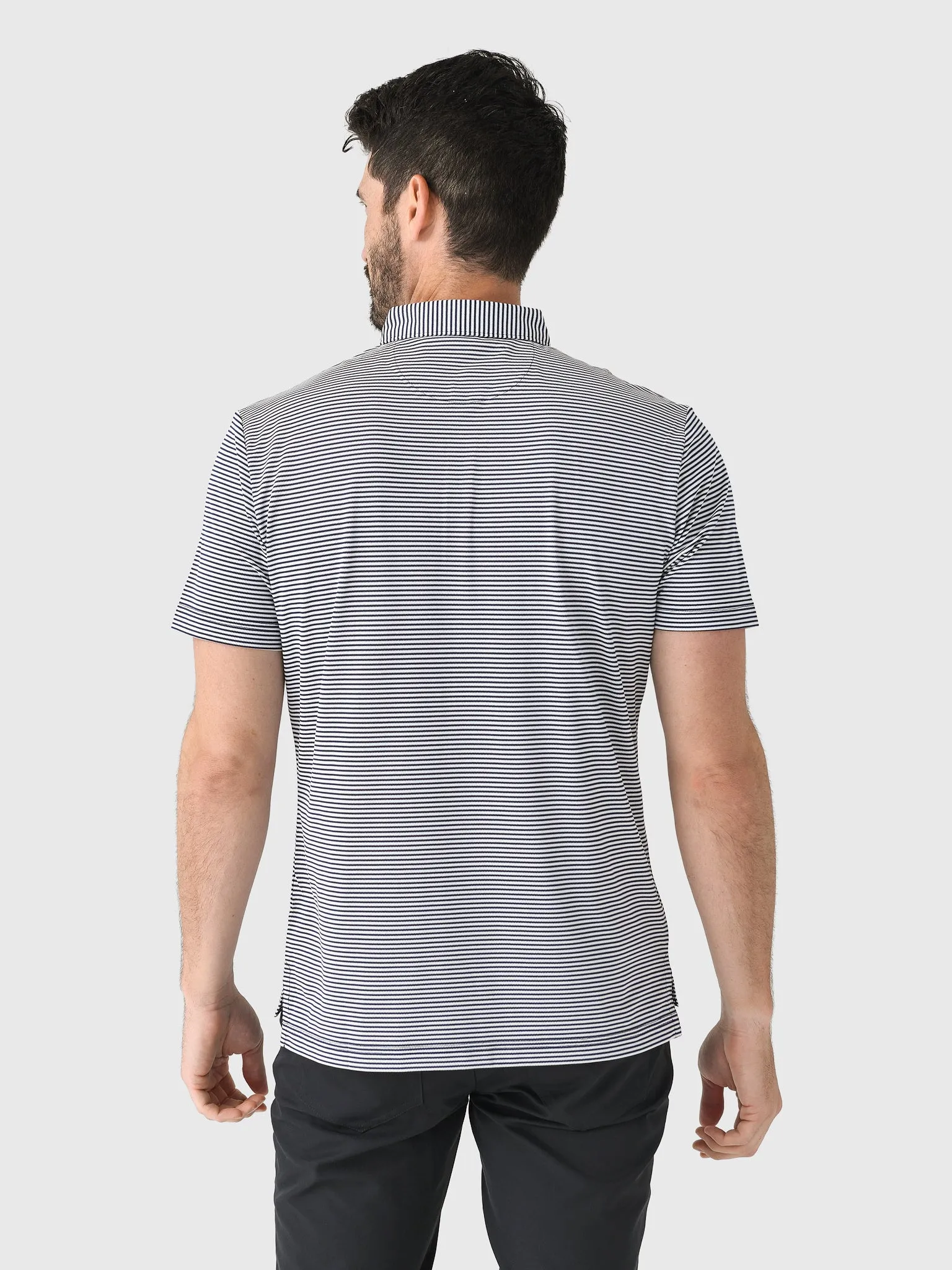 Johnnie-O Men's Dru Striped Jersey Performance Polo sold by Saint Bernard product image thumbnail 4