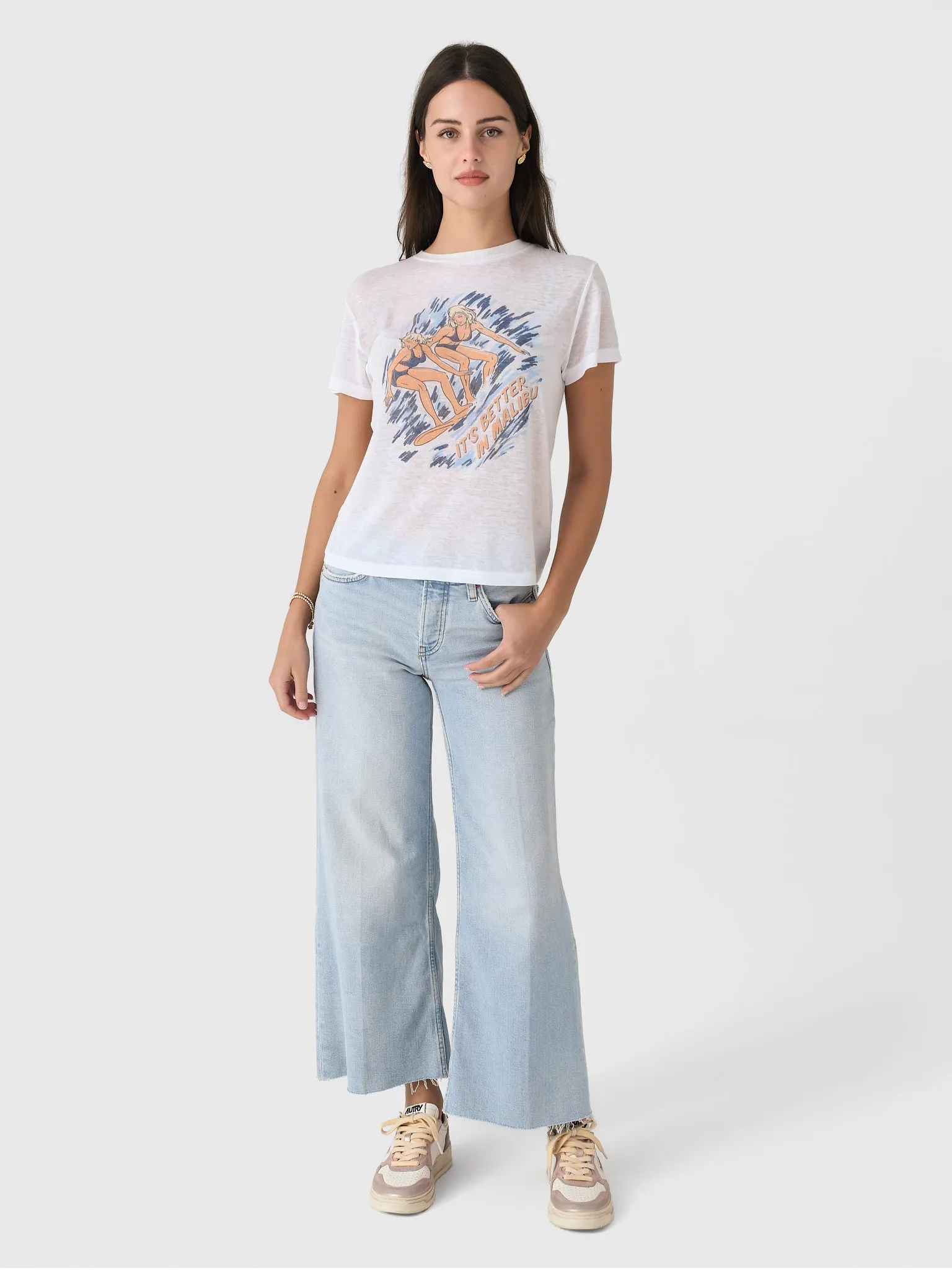 Re/Done Women's Mid Rise Wide Leg Crop Jean sold by Saint Bernard product image thumbnail 2