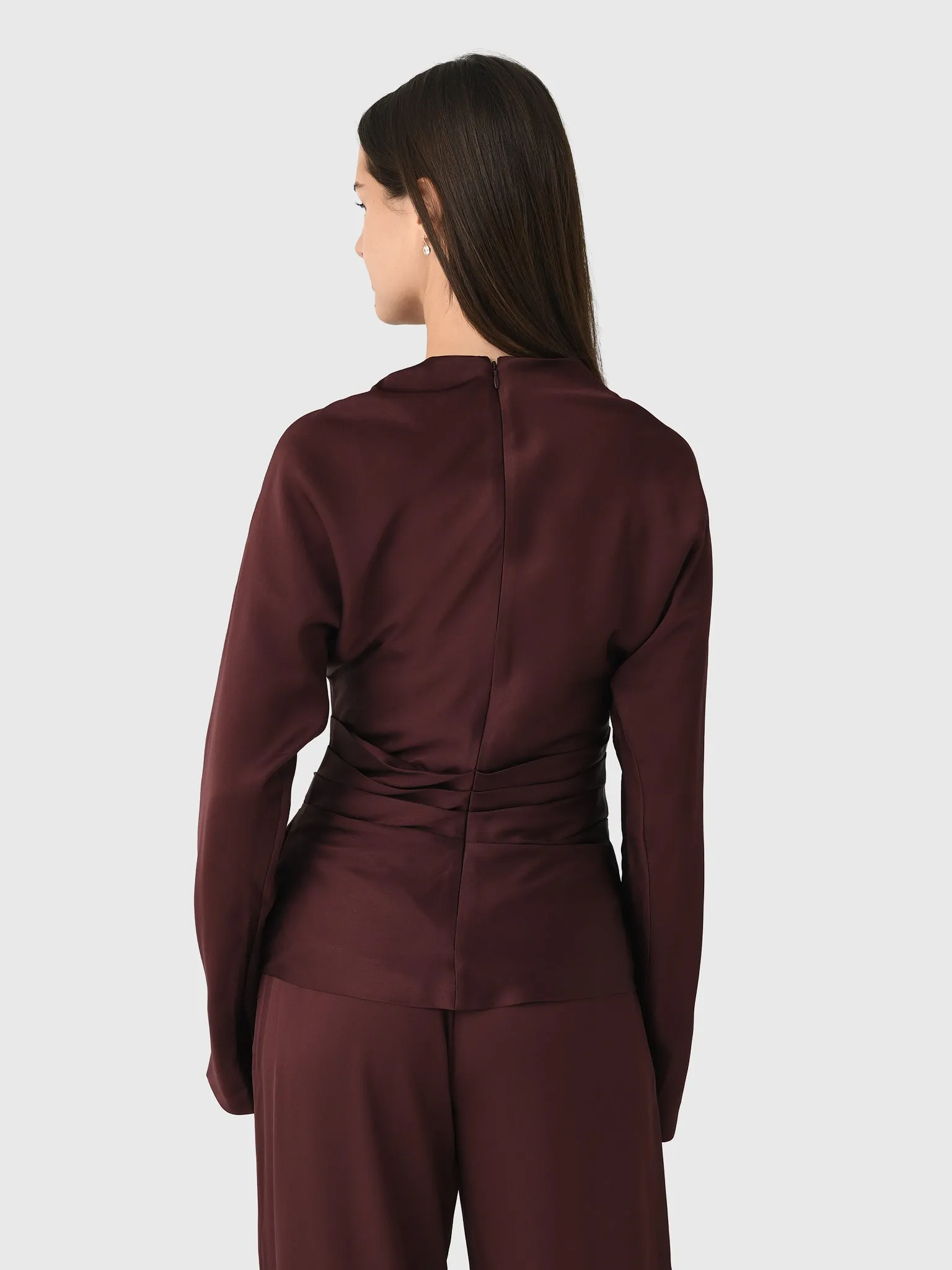 Simkhai Women's Victoria Draped Satin Top sold by Saint Bernard product image thumbnail 4