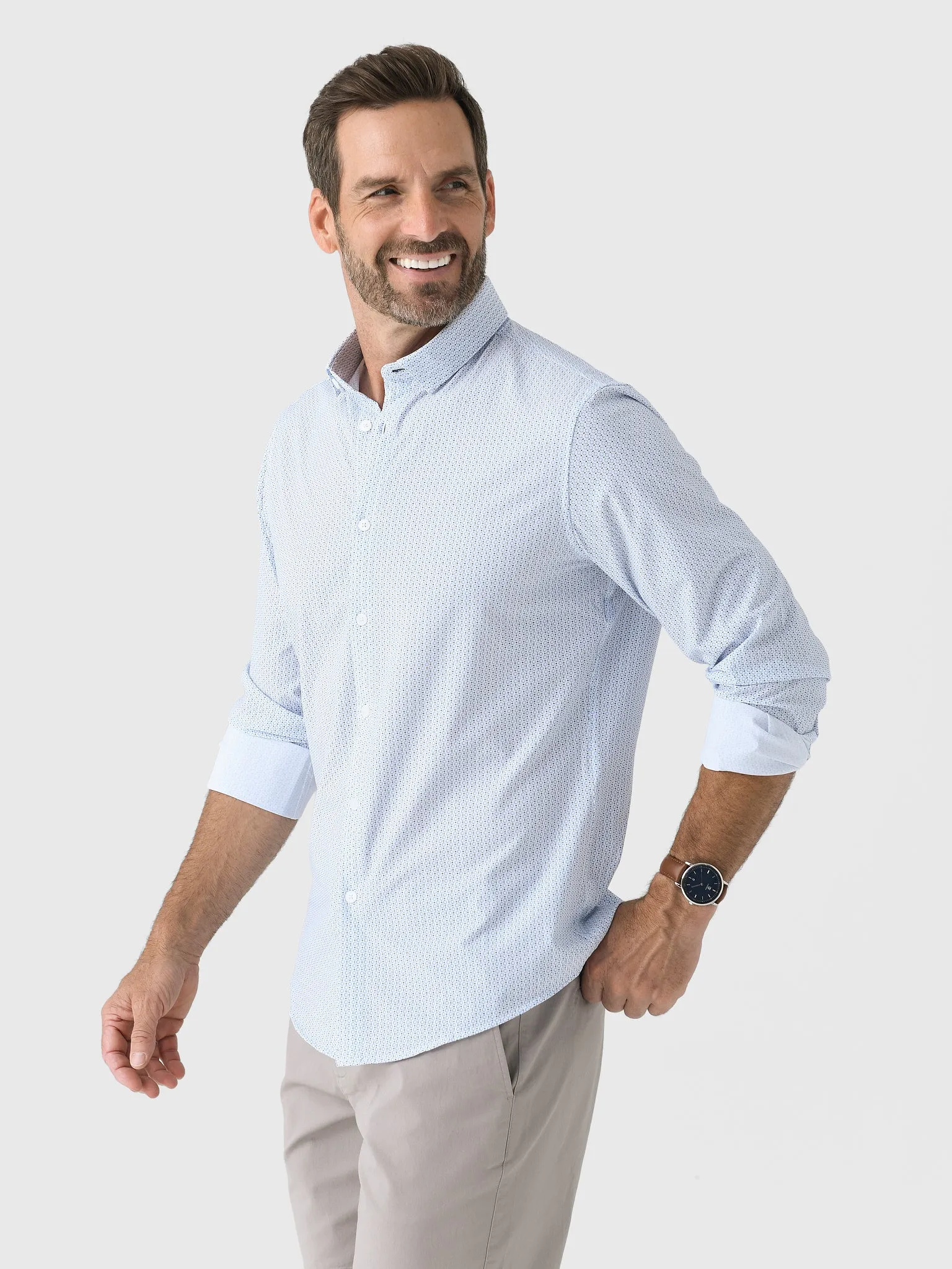 Mizzen+Main Men's Trim Leeward No Tuck Dress Shirt sold by Saint Bernard product image thumbnail 3