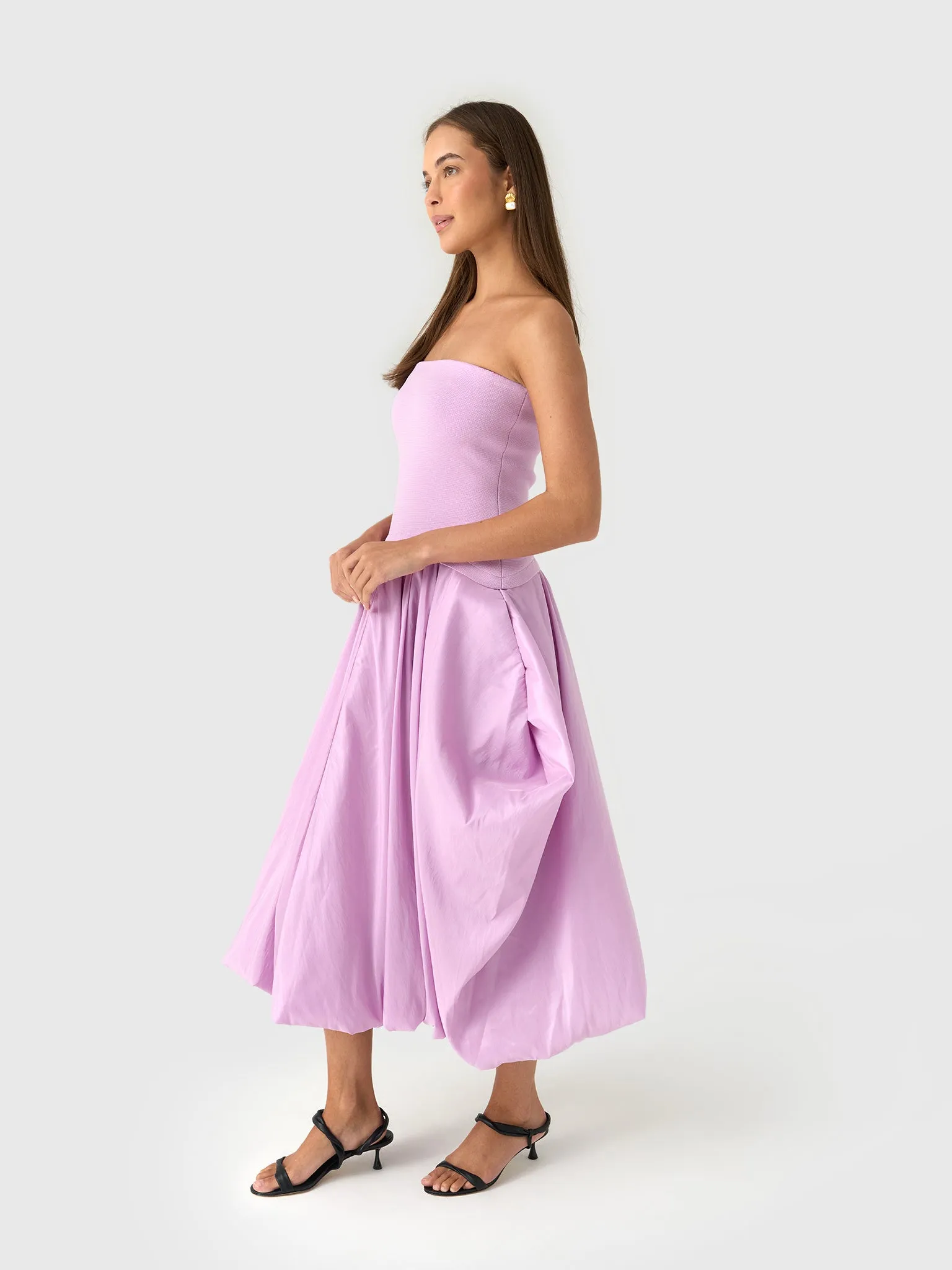 Simkhai Women's Izzy Strapless Taffeta Midi Dress sold by Saint Bernard product image thumbnail 2