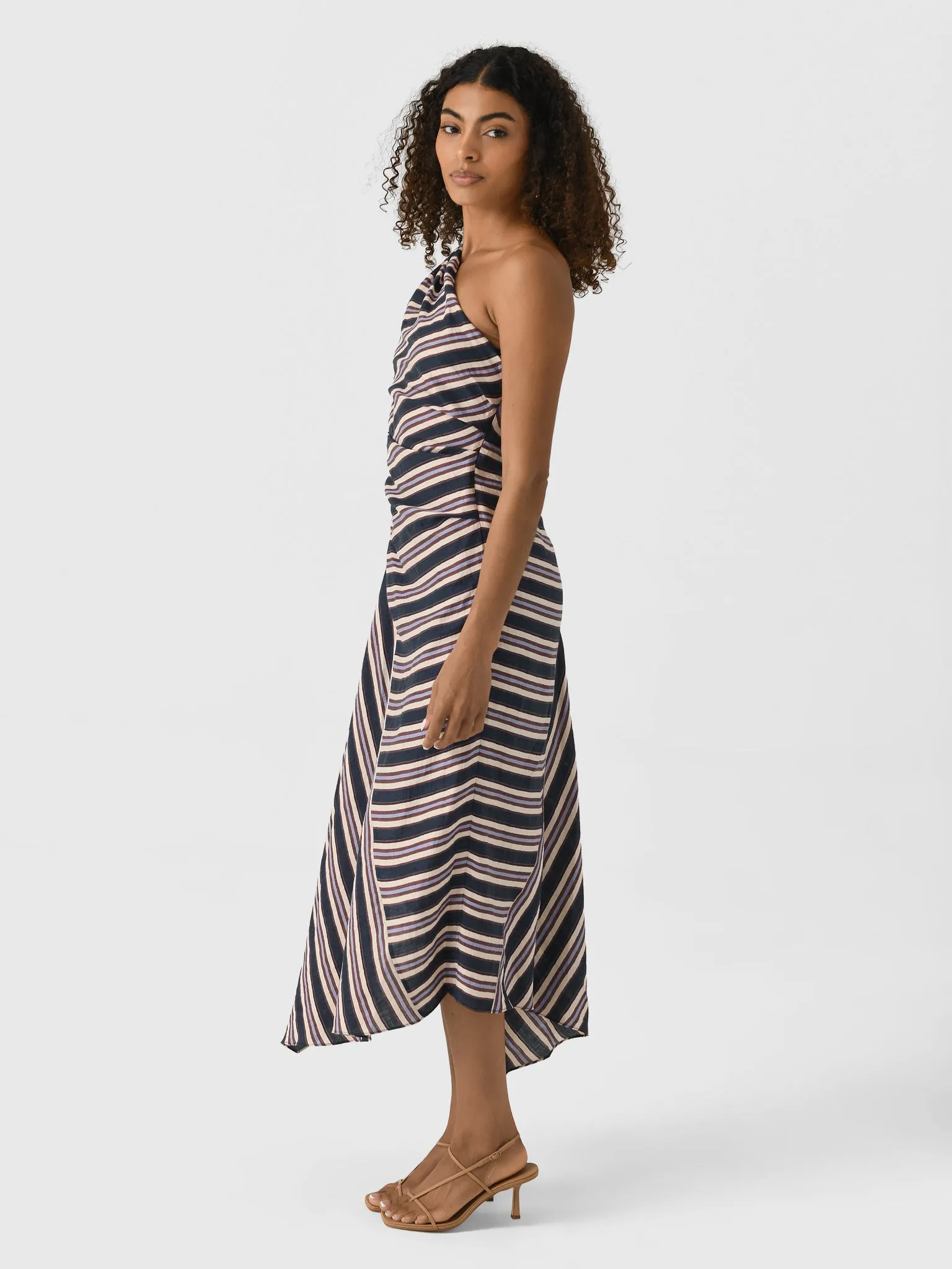 ALC Women's Lyn Striped Linen Midi Dress sold by Saint Bernard product image thumbnail 2