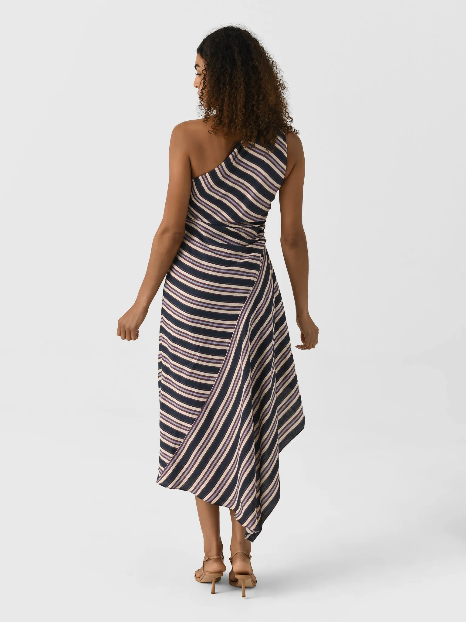 ALC Women's Lyn Striped Linen Midi Dress sold by Saint Bernard product image thumbnail 3