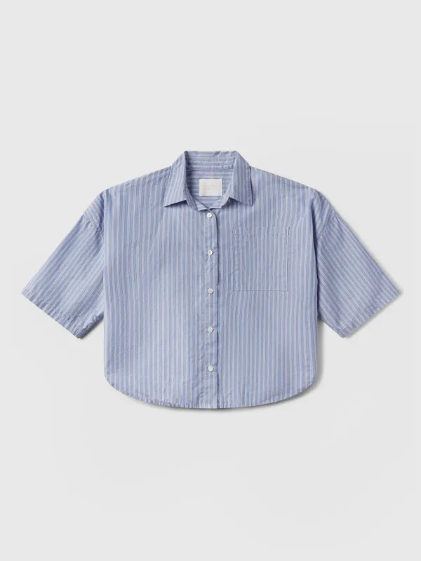 Citizens Of Humanity Women's Frances Cropped Cape Button-Down Shirt sold by Saint Bernard