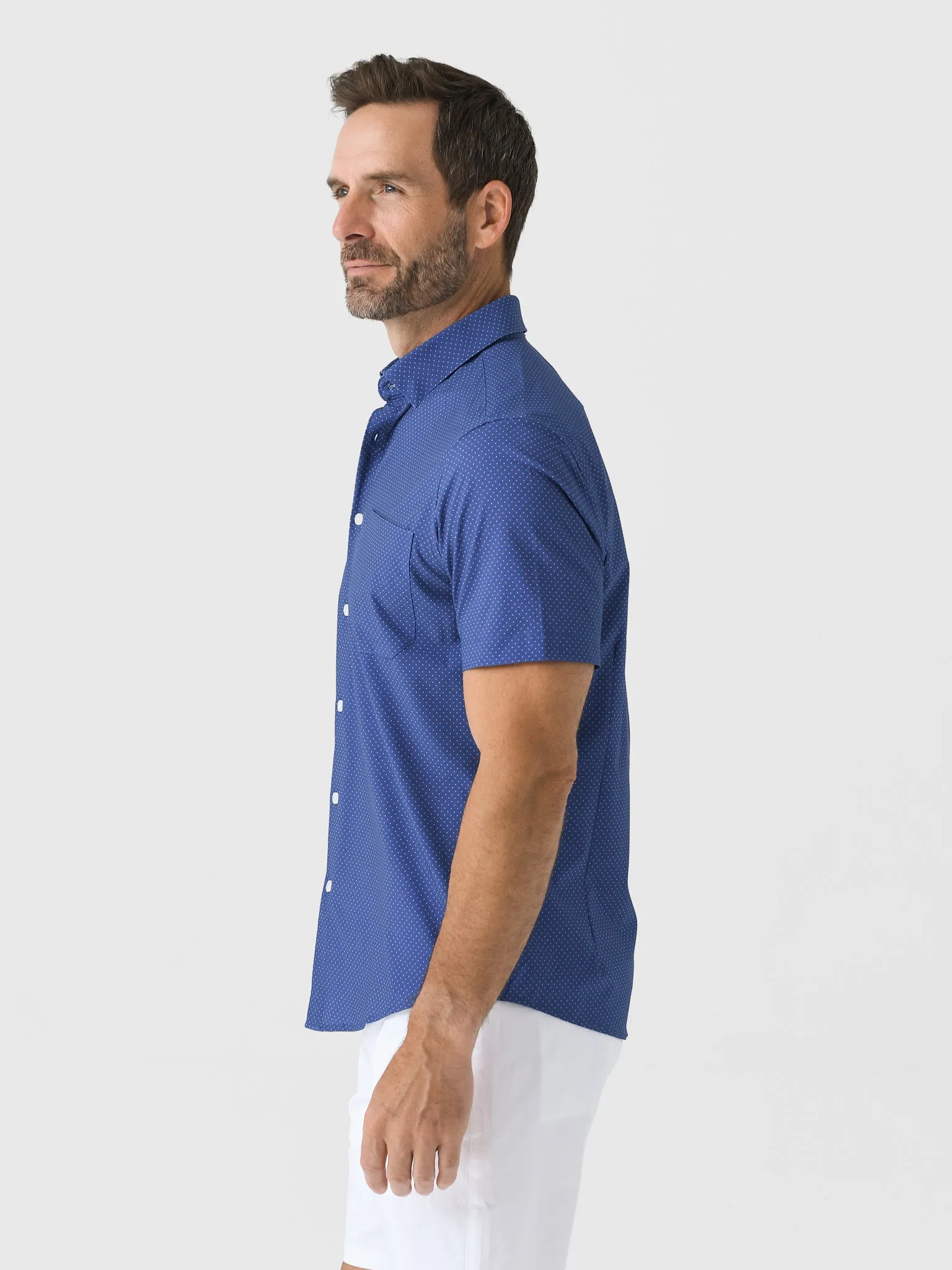 Mizzen+Main Men's Trim Leeward Short Sleeve Dress Shirt sold by Saint Bernard product image thumbnail 3