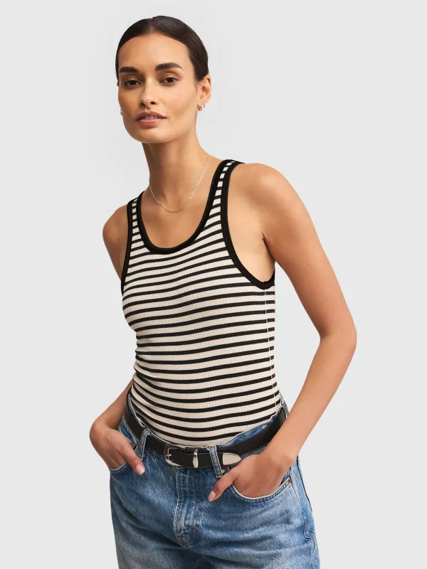 Z Supply Women's Classic Striped Scoop Tank sold by Saint Bernard