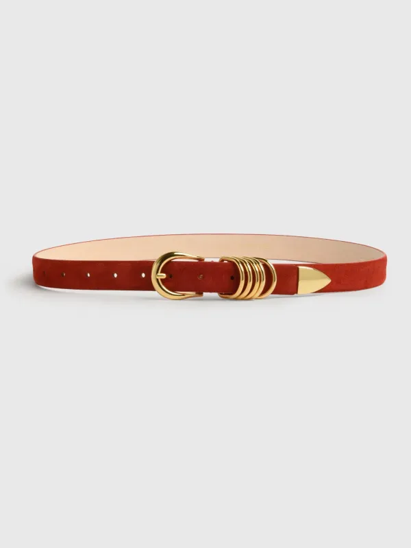 Dehanche Women's Hollyhock Suede Belt made by Saint Bernard