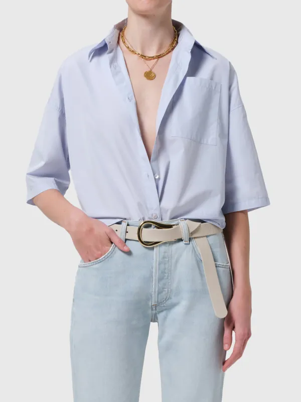 Citizens Of Humanity Women's Frances Cropped Cape Button-Down Shirt sold by Saint Bernard