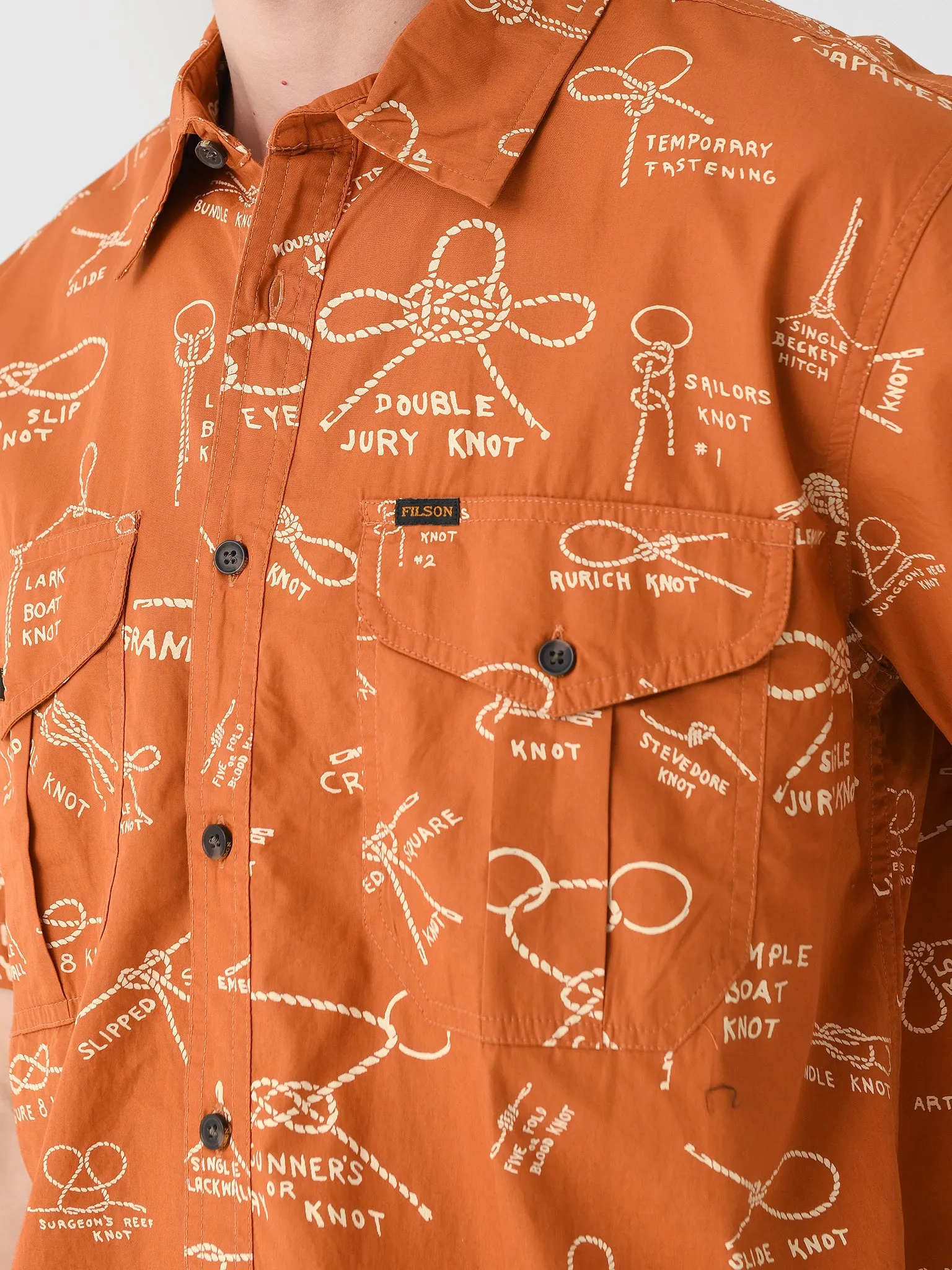 Filson Men's Washed Short Sleeve Feather Cloth Shirt sold by Saint Bernard product image thumbnail 5