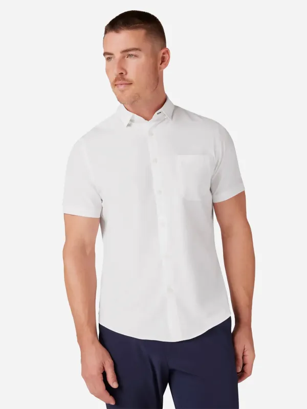 Mizzen+Main Men's Trim Leeward Short Sleeve Dress Shirt made by Mizzen+Main
