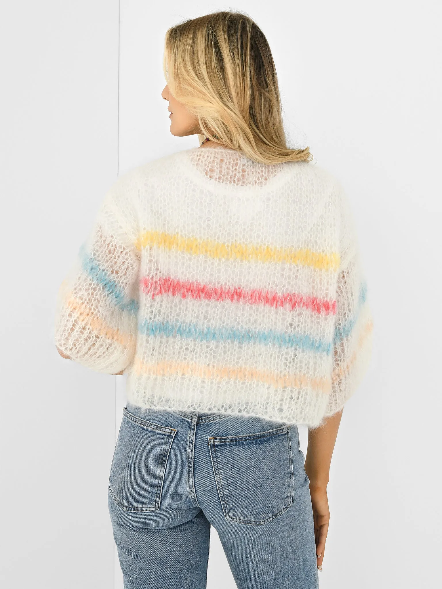 Maiami Women's Light Mohair Stripe T-Shirt sold by Saint Bernard product image thumbnail 4