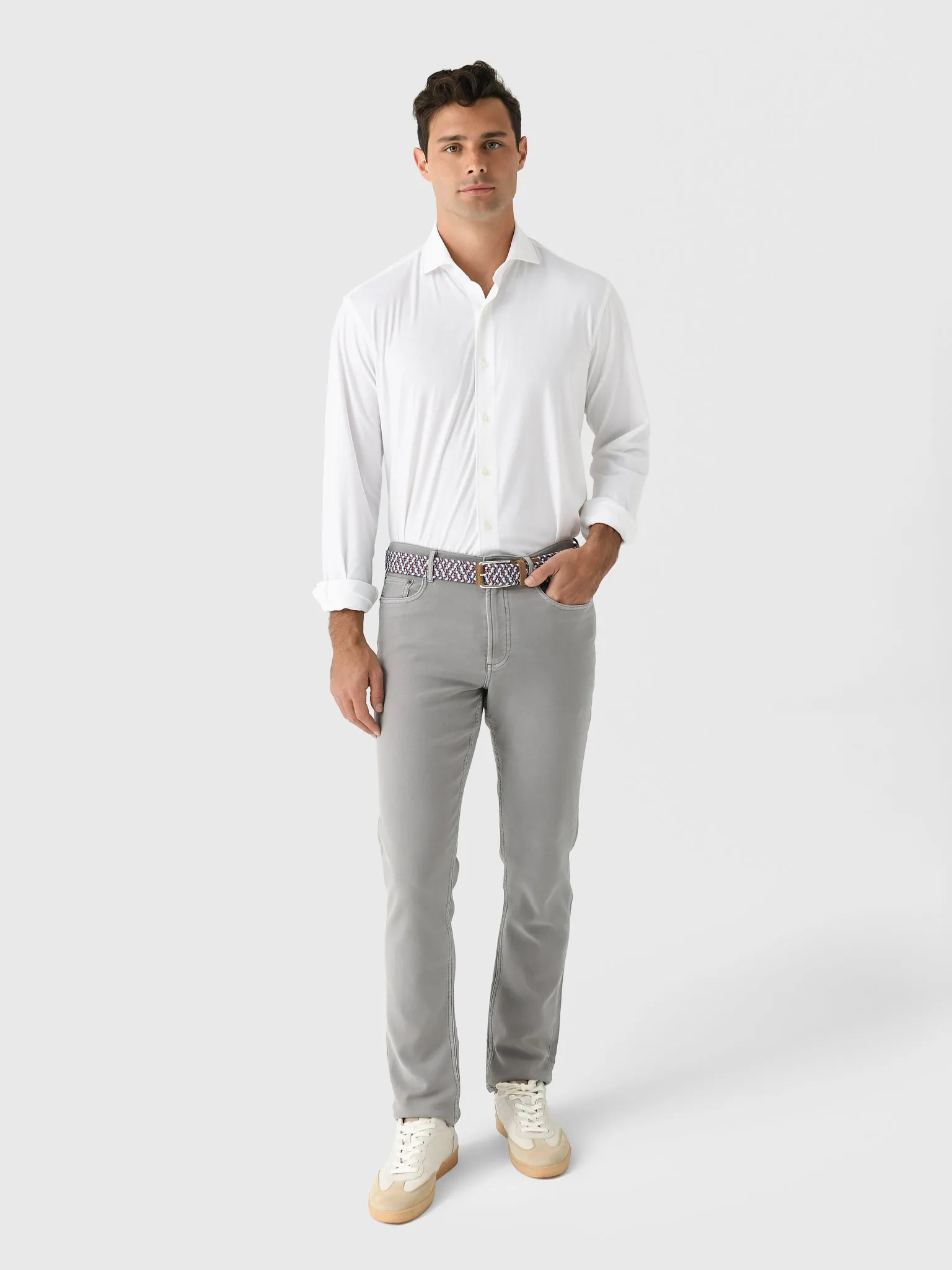 Peter Millar Crown Crafted Men's Excursionist Flex Solid Sport Shirt sold by Saint Bernard product image thumbnail 2