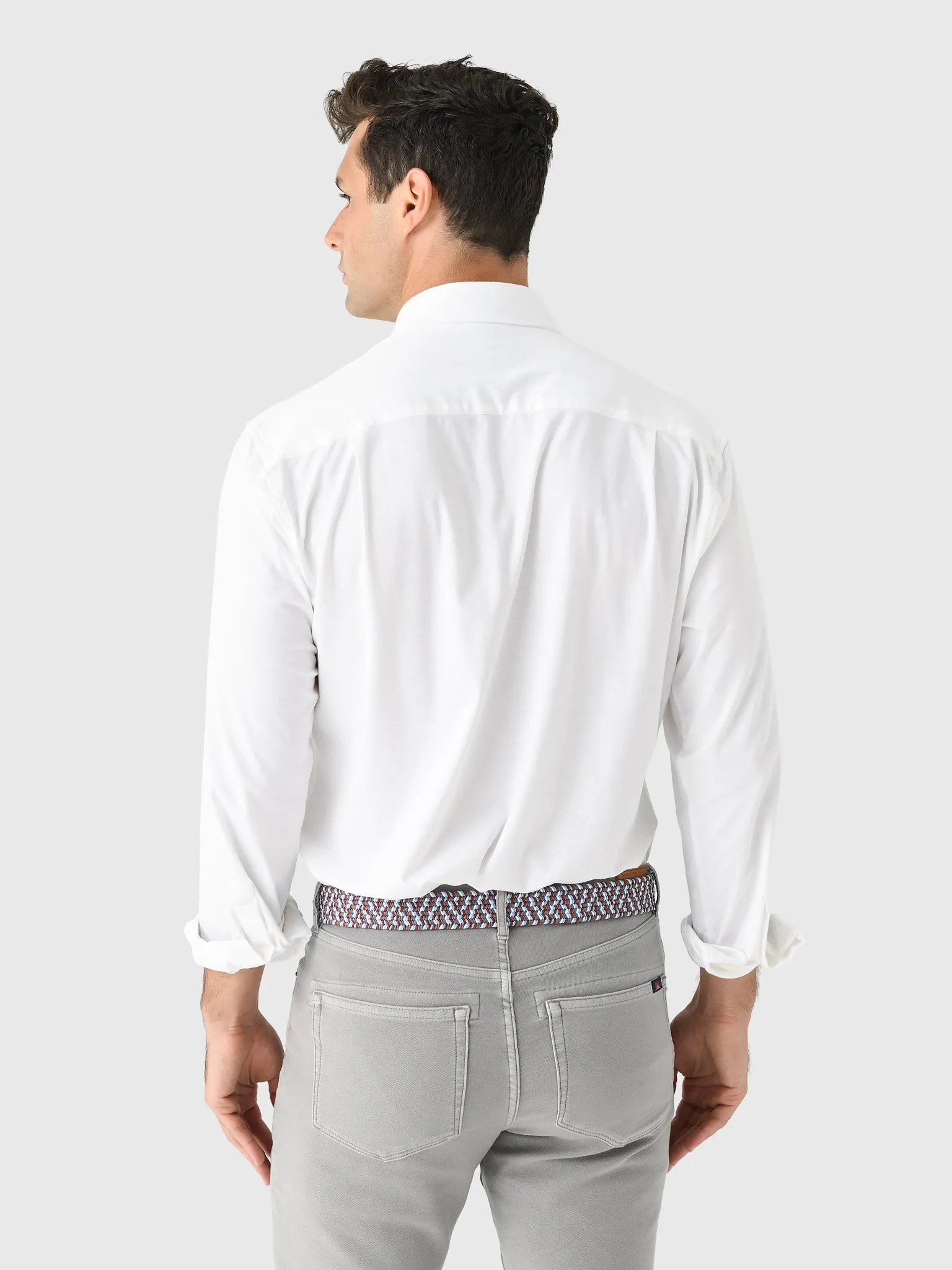 Peter Millar Crown Crafted Men's Excursionist Flex Solid Sport Shirt sold by Saint Bernard product image thumbnail 4