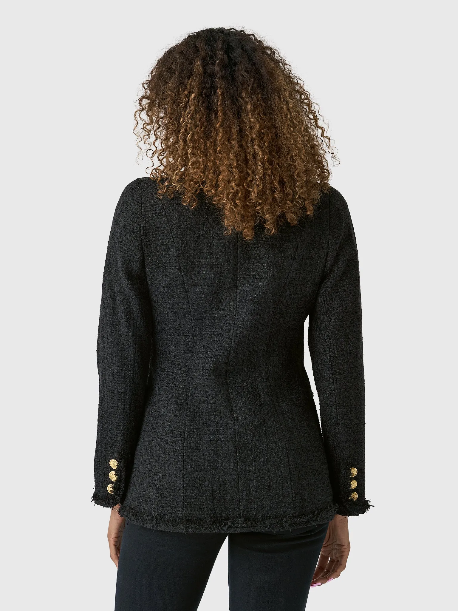 LoveShackFancy Women's Adrina Tweed Embellished Jacket sold by Saint Bernard product image thumbnail 3