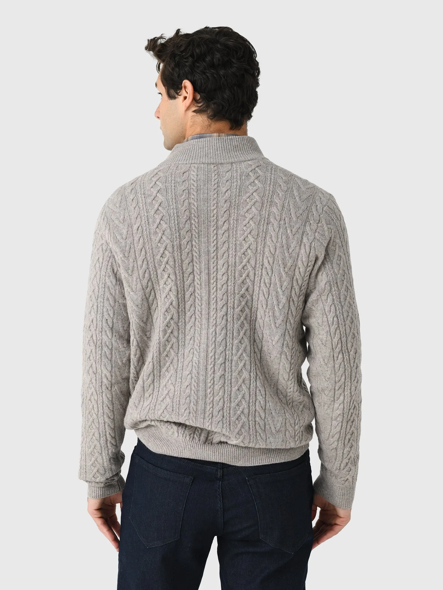 Peter Millar Crown Men's Crescent Ridge Cable Quarter-Zip Sweater sold by Saint Bernard product image thumbnail 3