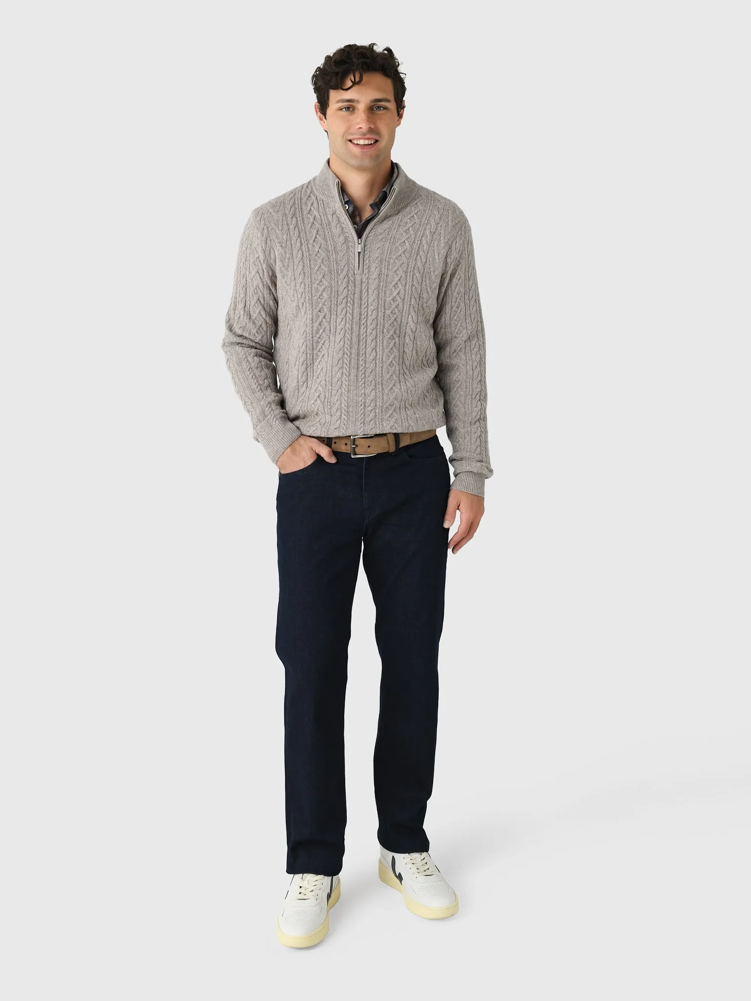 Peter Millar Crown Men's Crescent Ridge Cable Quarter-Zip Sweater sold by Saint Bernard product image thumbnail 2