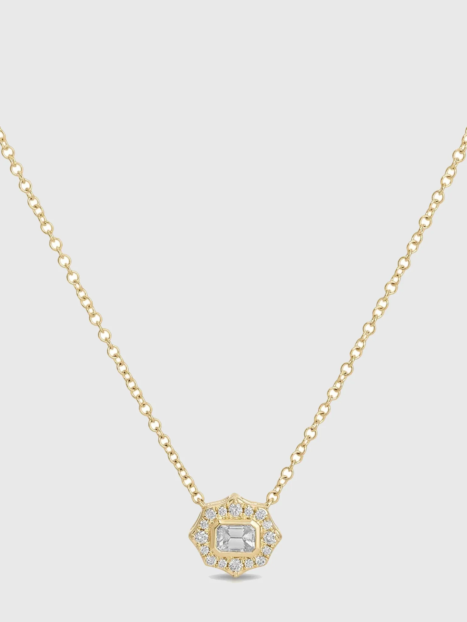 EF Collection Daphne Emerald Cut Diamond Necklace sold by Saint Bernard