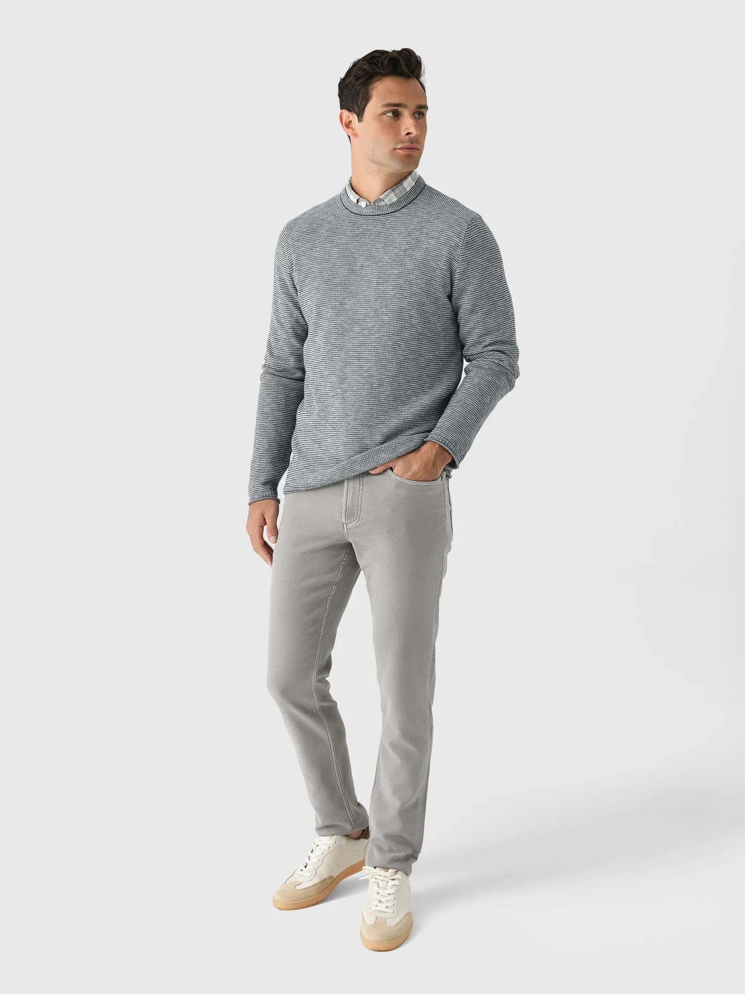 Billy Reid Men's Tuck Stripe Crew sold by Saint Bernard product image thumbnail 3