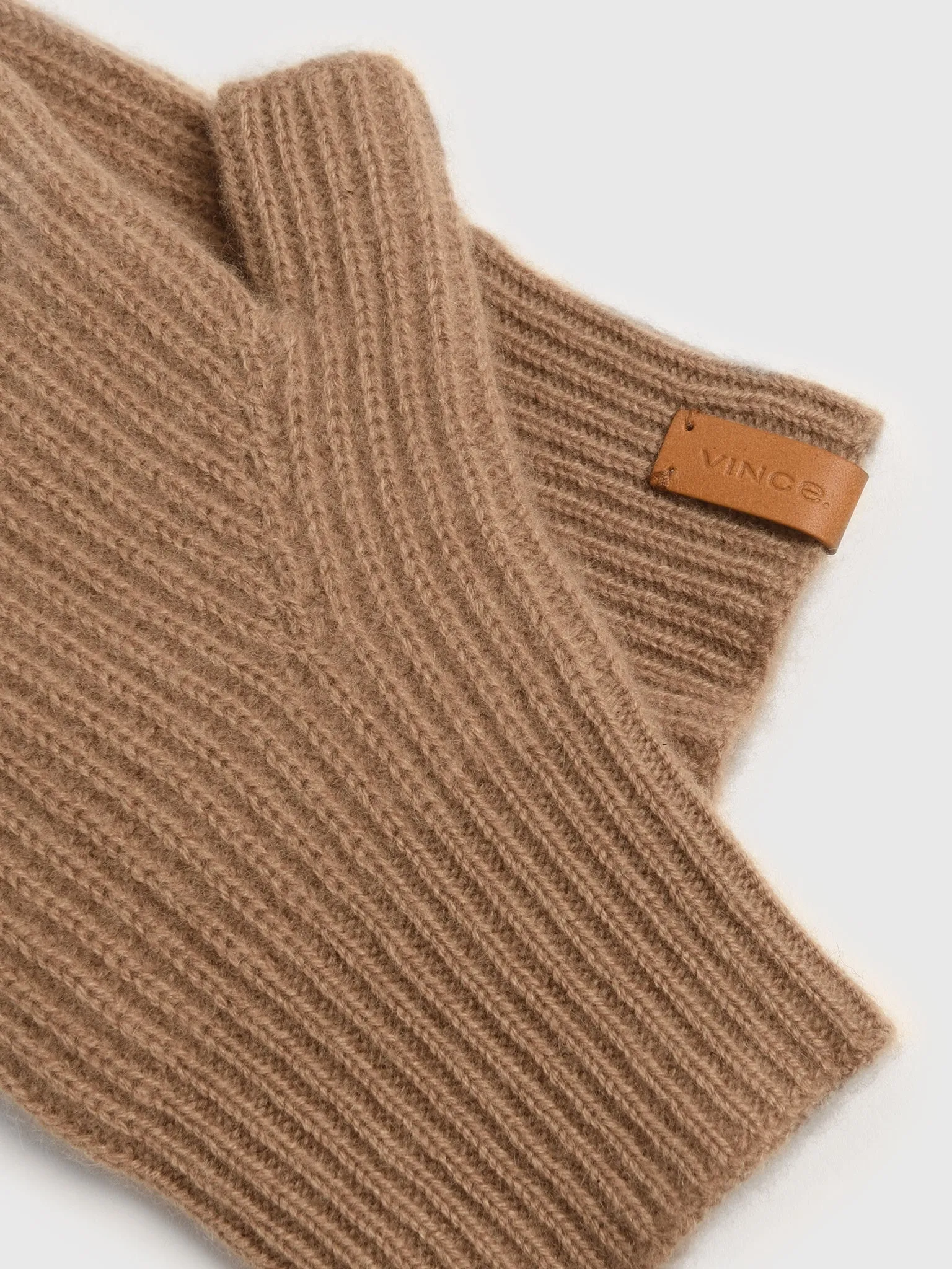 Vince Women's Plush Cashmere Fingerless Ribbed Glove sold by Saint Bernard product image thumbnail 2